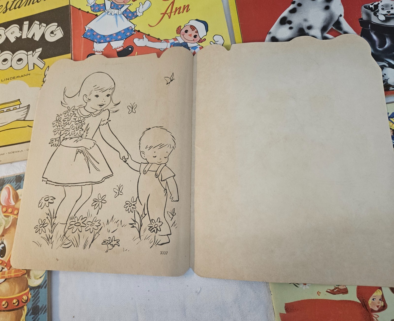 Lot of 10 Vintage USED Children&rsquo;s Coloring Books 1950&rsquo;s-60s Era in Nice Shape