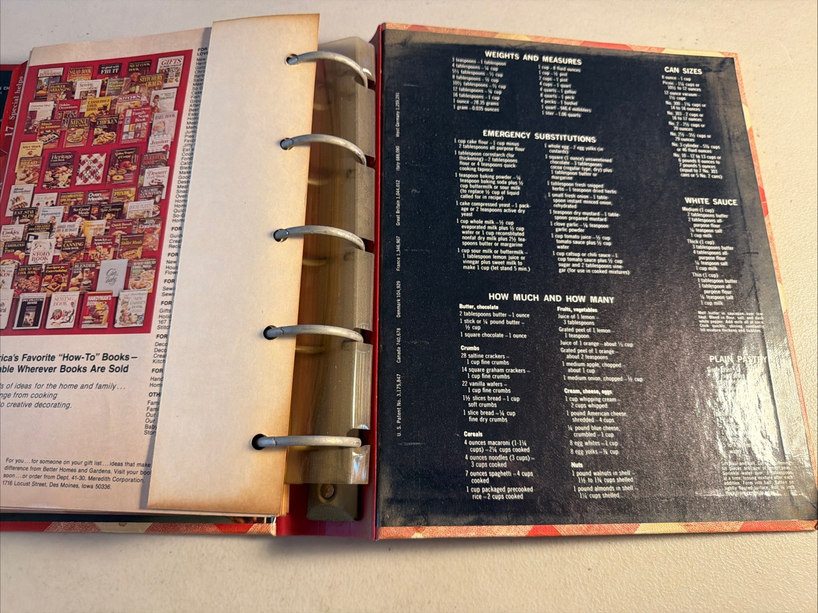 Vintage 1976 Better Homes and Gardens New Cook Book 5 Ring Binder Hardcover