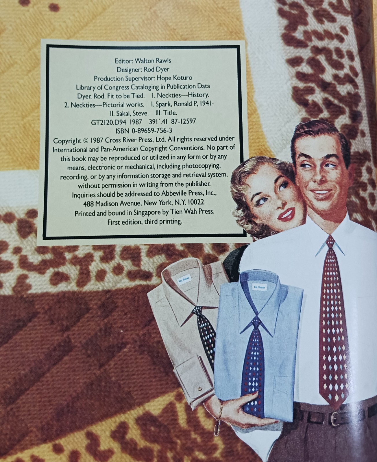 FIT TO BE TIED Vintage Ties of the 1940s and Early &rsquo;50s NICE Hardcover Book 1987