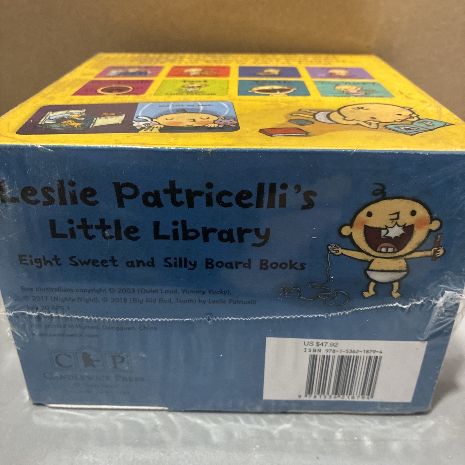 LESLIE PATRICELLI&rsquo;S LITTLE LIBRARY – 8 Board Books For Baby – NEW