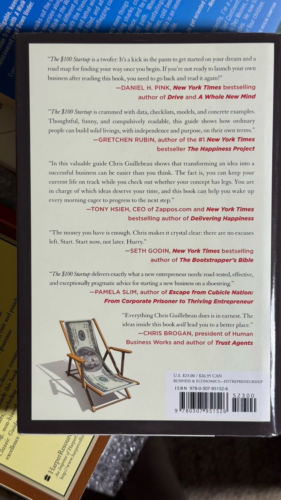 The $100 Startup Chris Guillebeau hardcover book