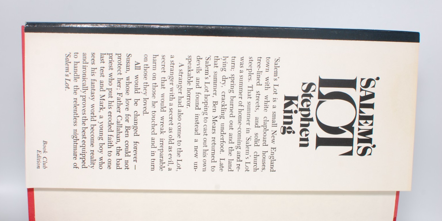 SALEM&rsquo;S LOT by Stephen King (1975, Hardcover) Book Club Edition BCE