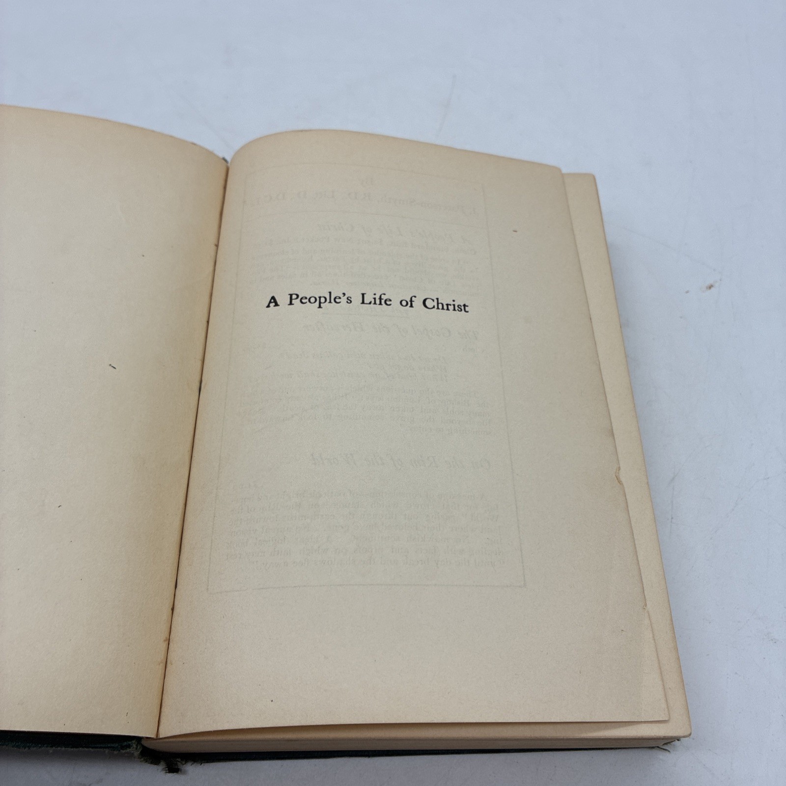 A People&rsquo;s Life of Christ, By J. Paterson Smyth (HC, Revell) 1920 First Edition