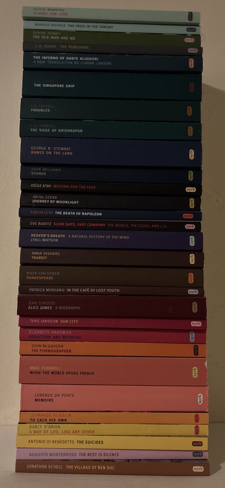 (33) NYRB (New York Review Books) John Williams TOVE JANSSON Babitz + many more