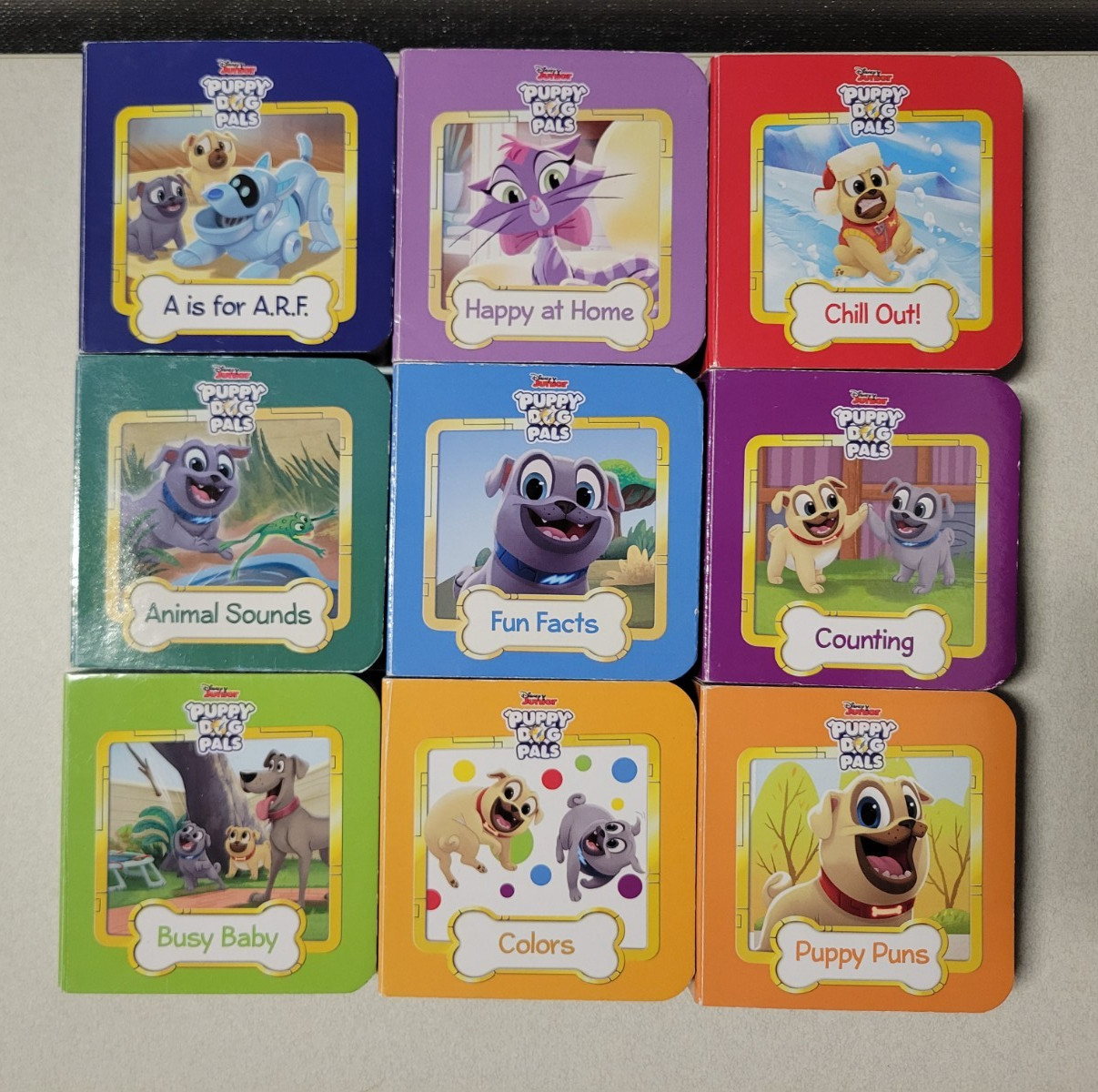 9 Disney Junior Puppy Dog Pals Mini Board Books Kid&rsquo;s Learn To Read Childrens