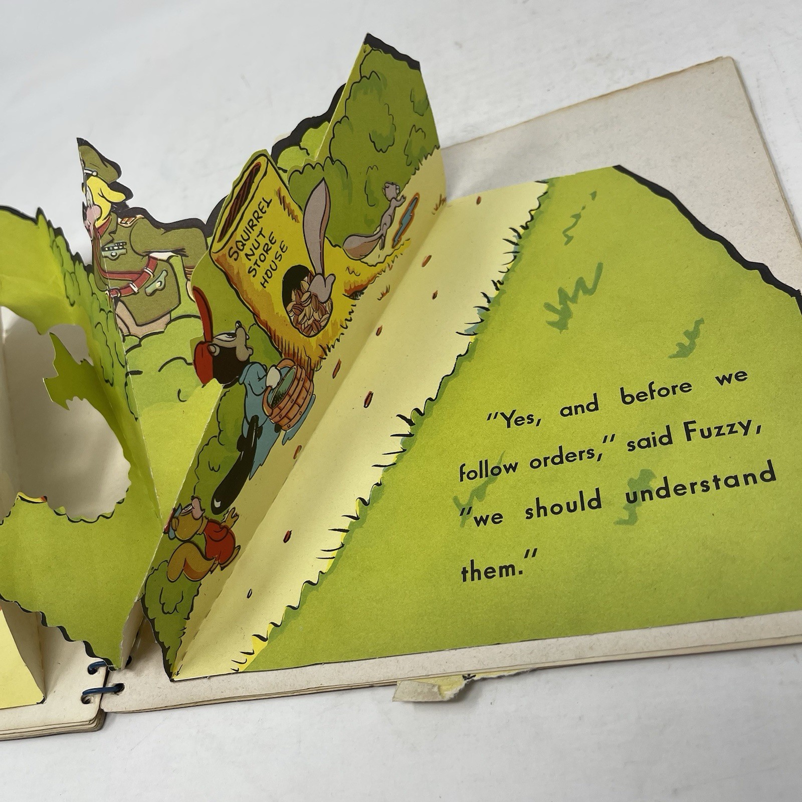 Benny Beaver and Fuzzy Bear Animated Novelty Book 1945 Complete Clean