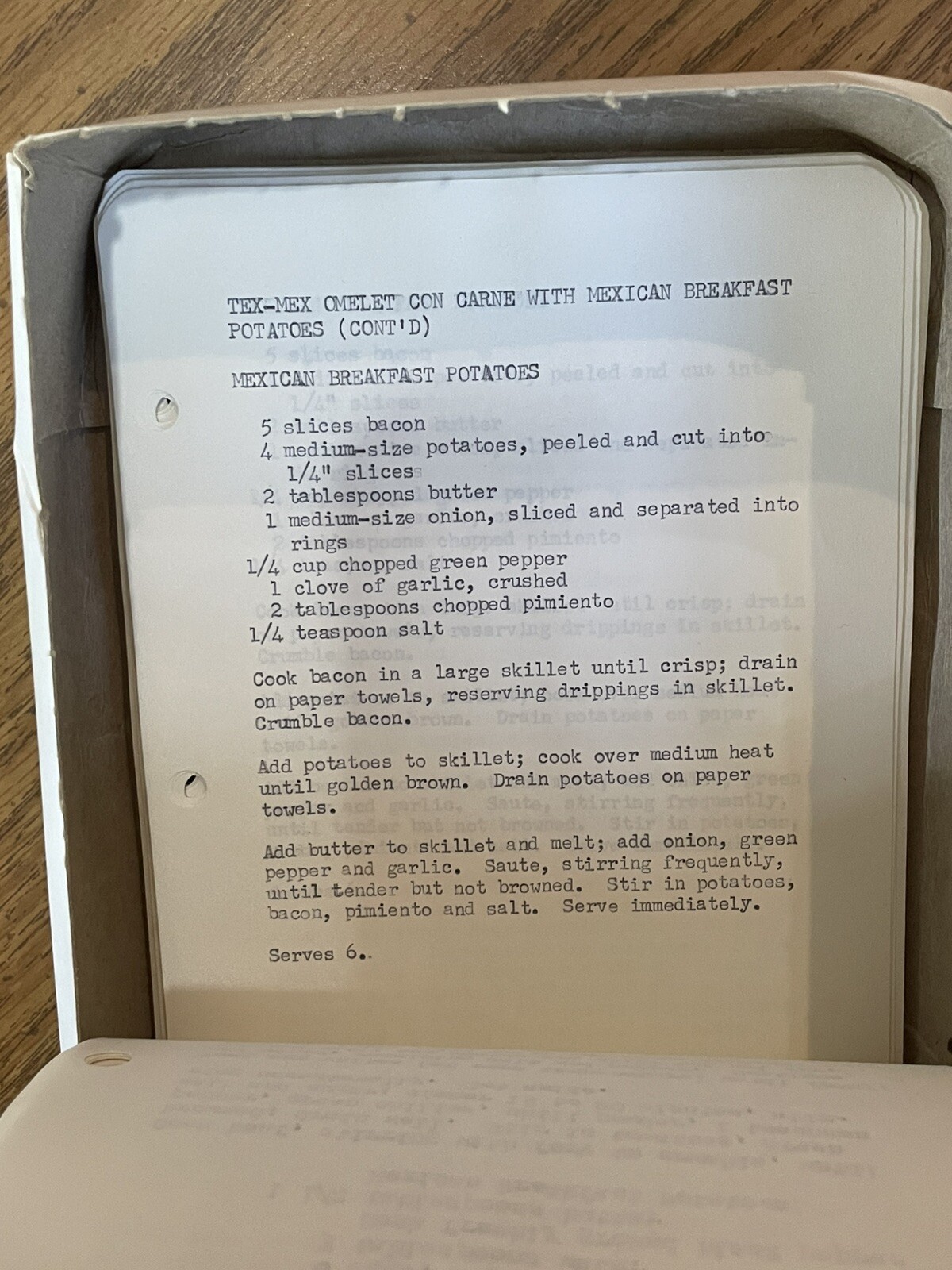 6 Boxes Of Typed Various Recipes Approximately 2500 Pages.