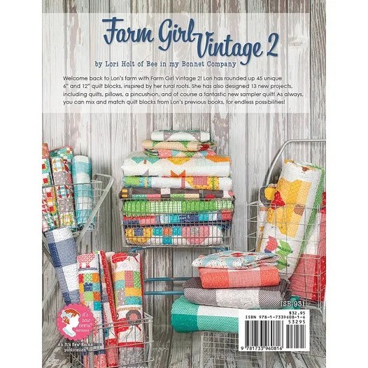 Farm Girl Vintage 2 Quilt Pattern Book by Lori Holt for It&rsquo;s Sew Emma