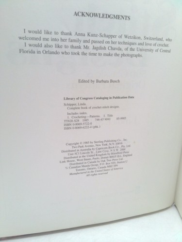 Complete Book of Crochet-Stitch Designs: 500 Classic & Original Patterns