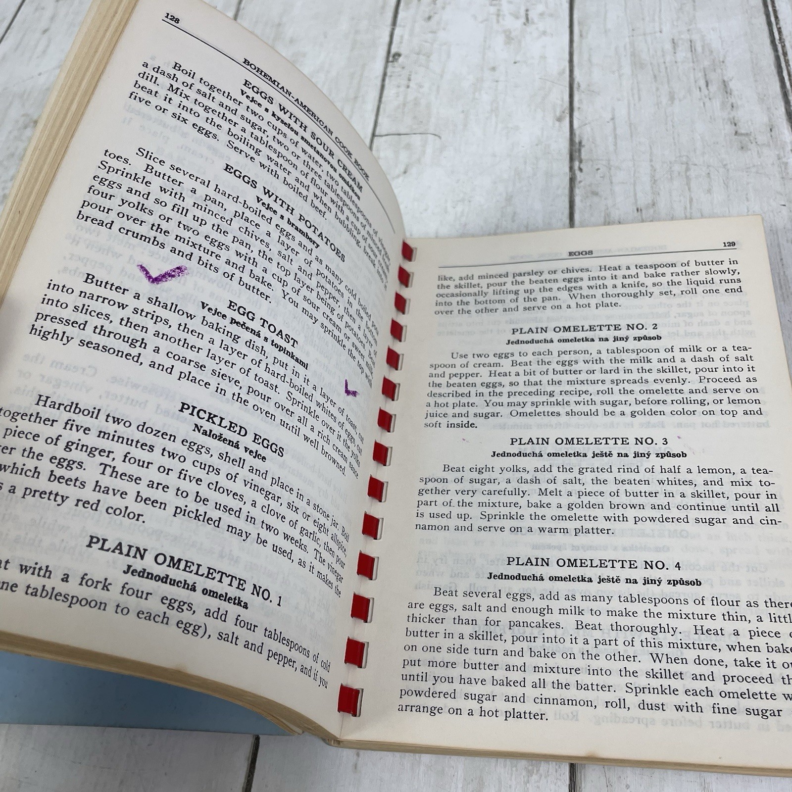 Bohemian American Cook Book 5th Edition Spiral Bound by Marie Rosicky 1949