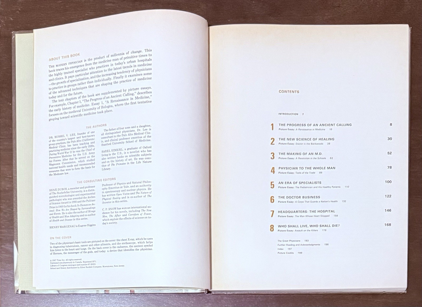 The Physician by Russel V. Lee & Sarel Eimerl, Time Life Science Library. Learn