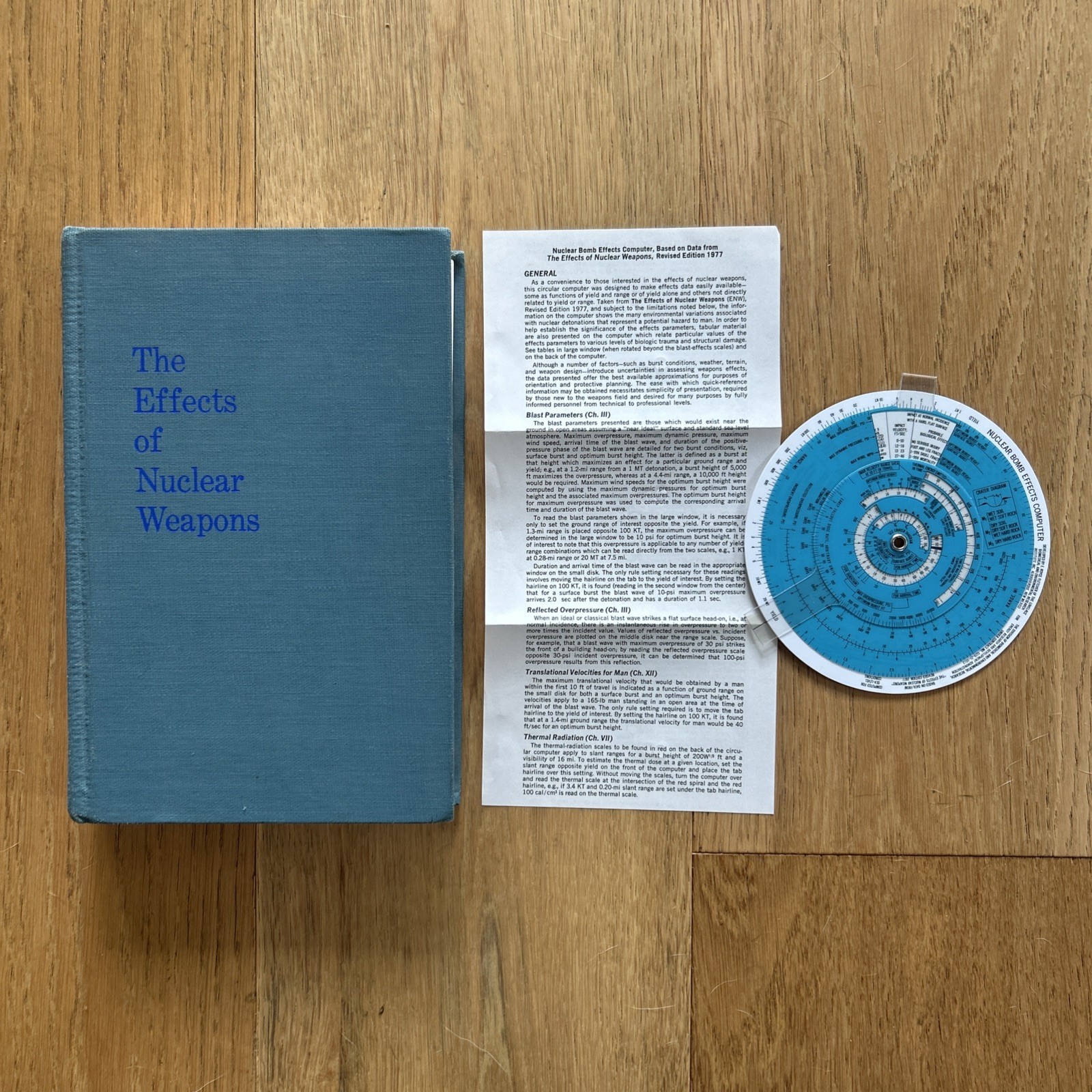 The Effects of Nuclear Weapons by Samuel Glasstone 3rd Ed 1977 with &lsquo;computer&rsquo;
