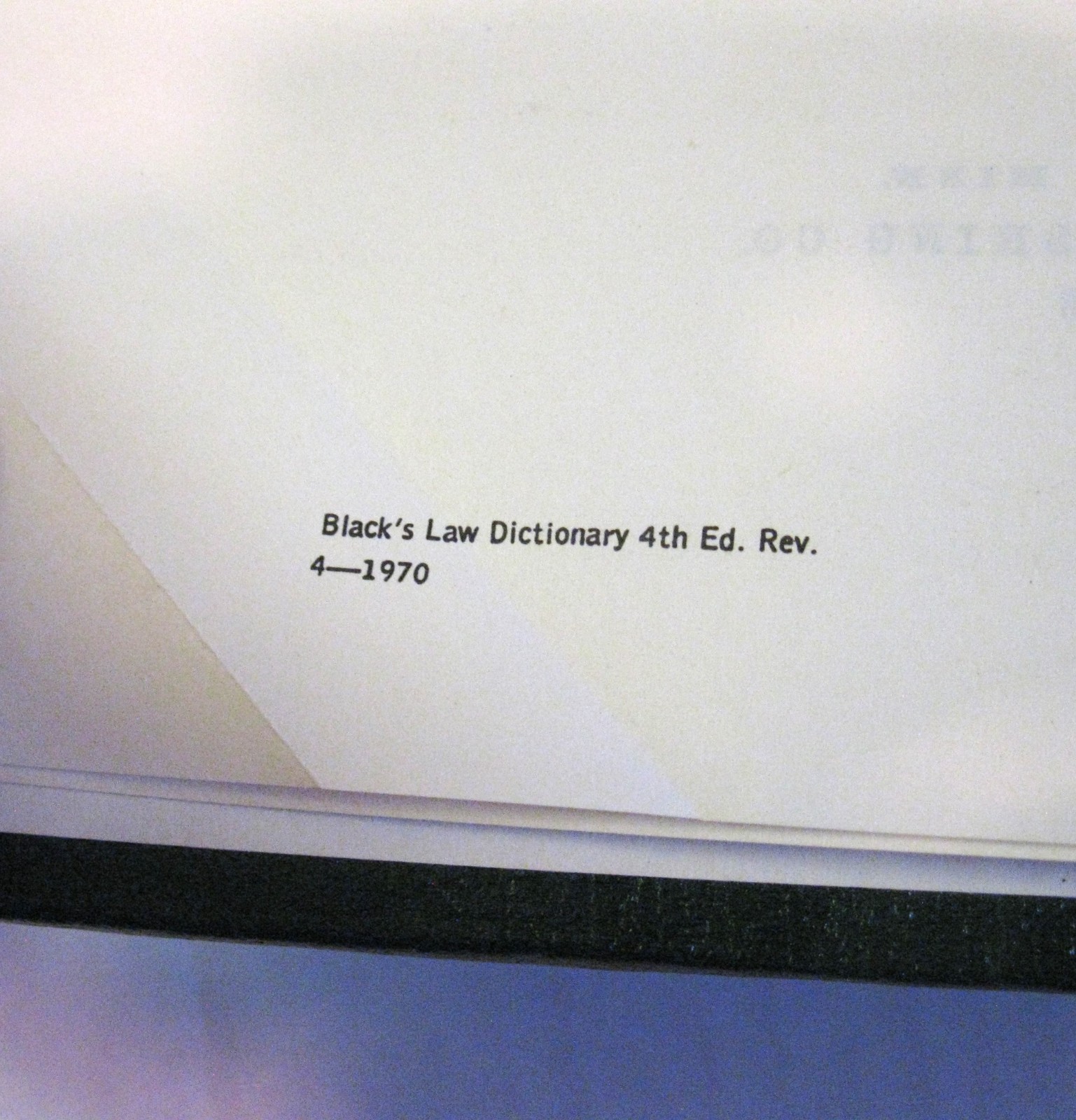 BLACK&rsquo;S LAW DICTIONARY Revised 4th Edition Henry Campbell Black Hardcover 1968