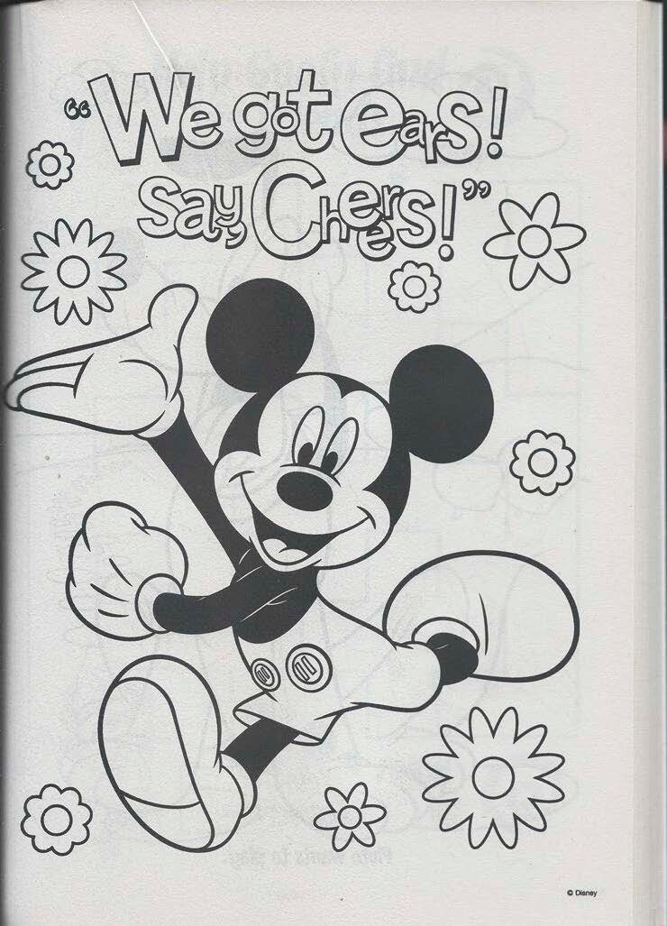 224 Page Disney Mickey Race Coloring Book Stickers Children&rsquo;s Boys Kids