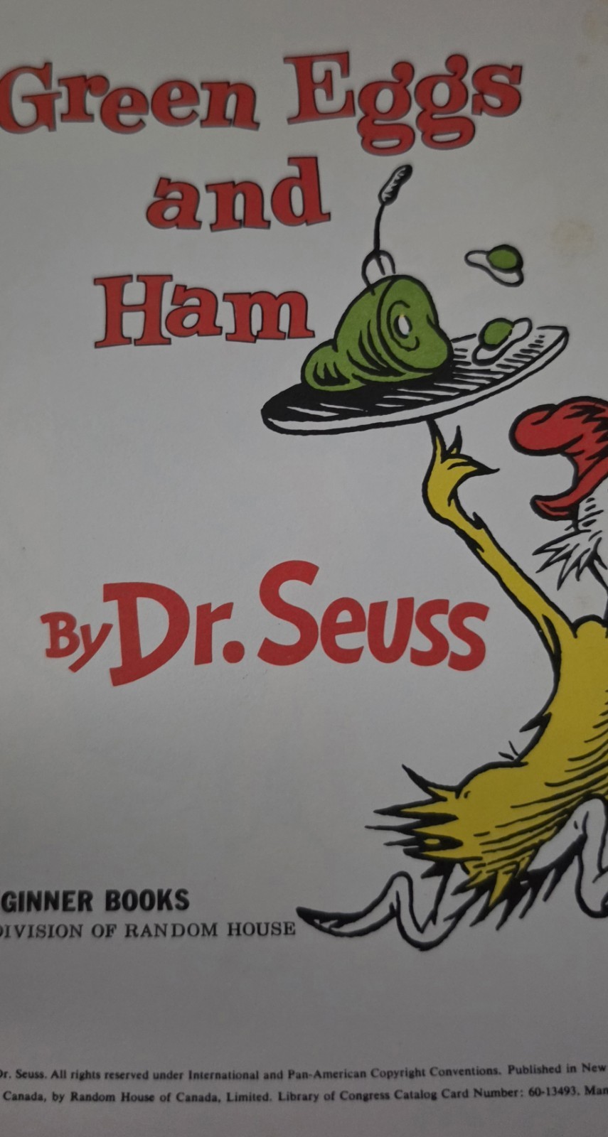 Green Eggs And Ham Dr. Seuss 1st Edition 1960 HC First Printing