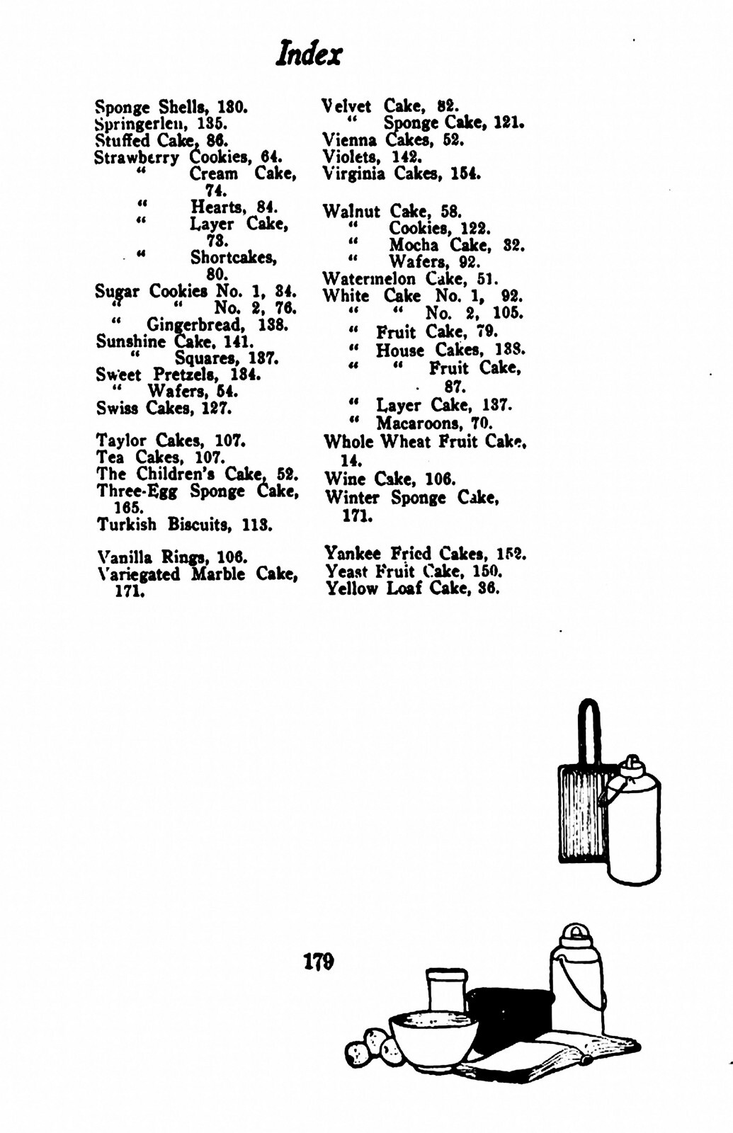 « 1904 » 365 Cakes and Cookies Vintage Cook Book 179 Pages