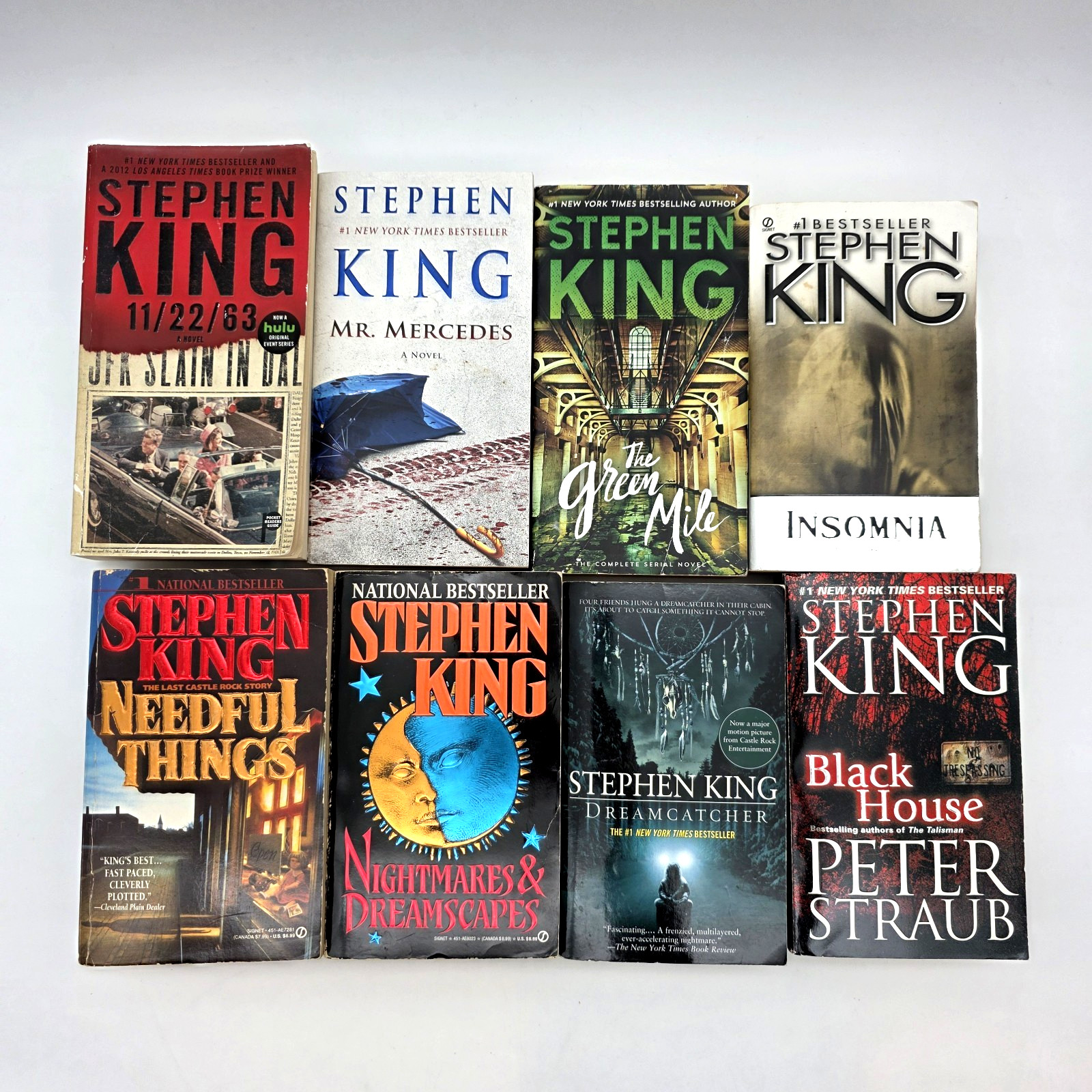 Stephen King Lot of 8 Paperback Novels Multiple Titles 1990&rsquo;s-2000&rsquo;s