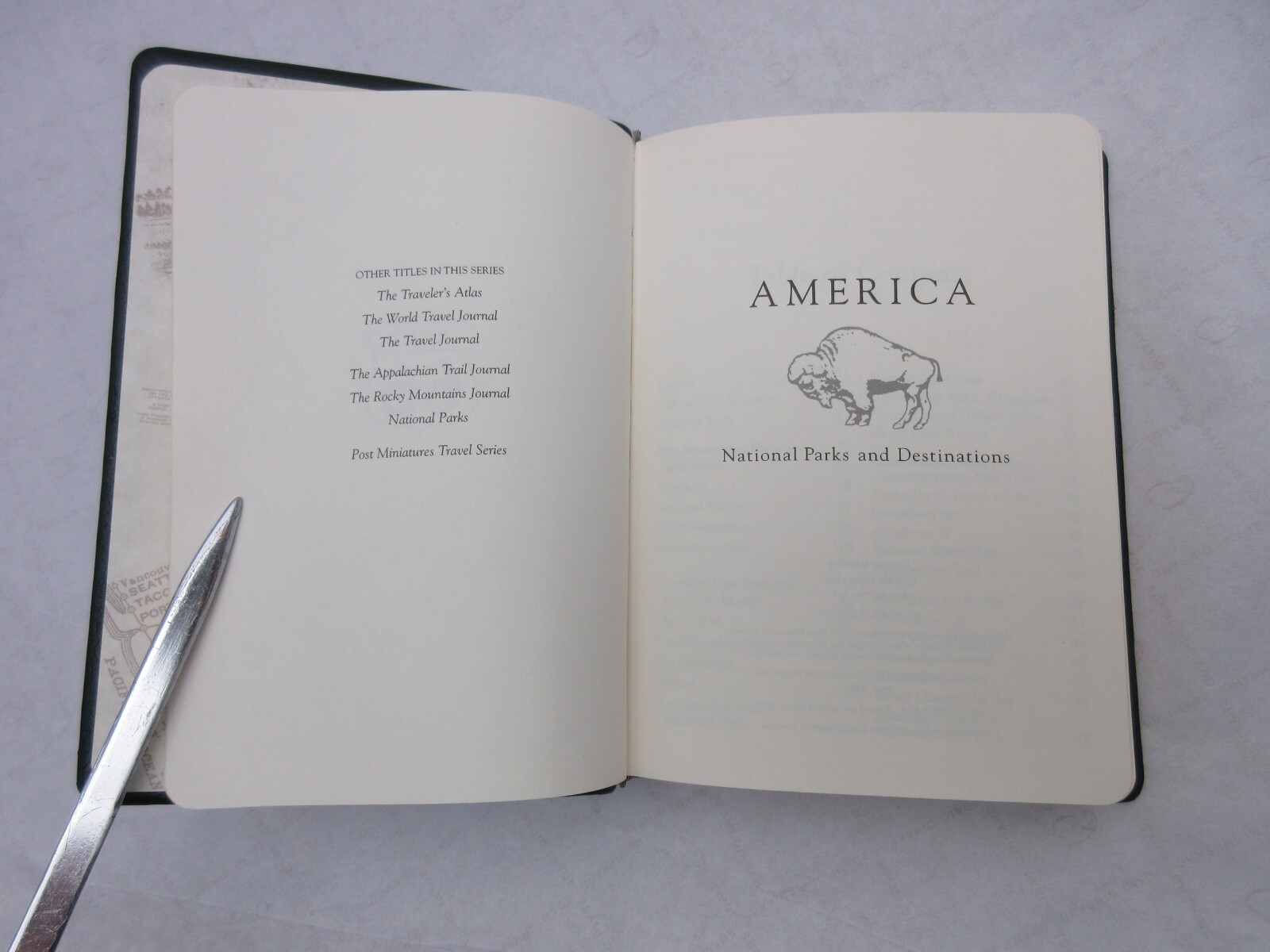 America National Parks and Destinations Guide 6&Prime; Leather Softcover BLACK