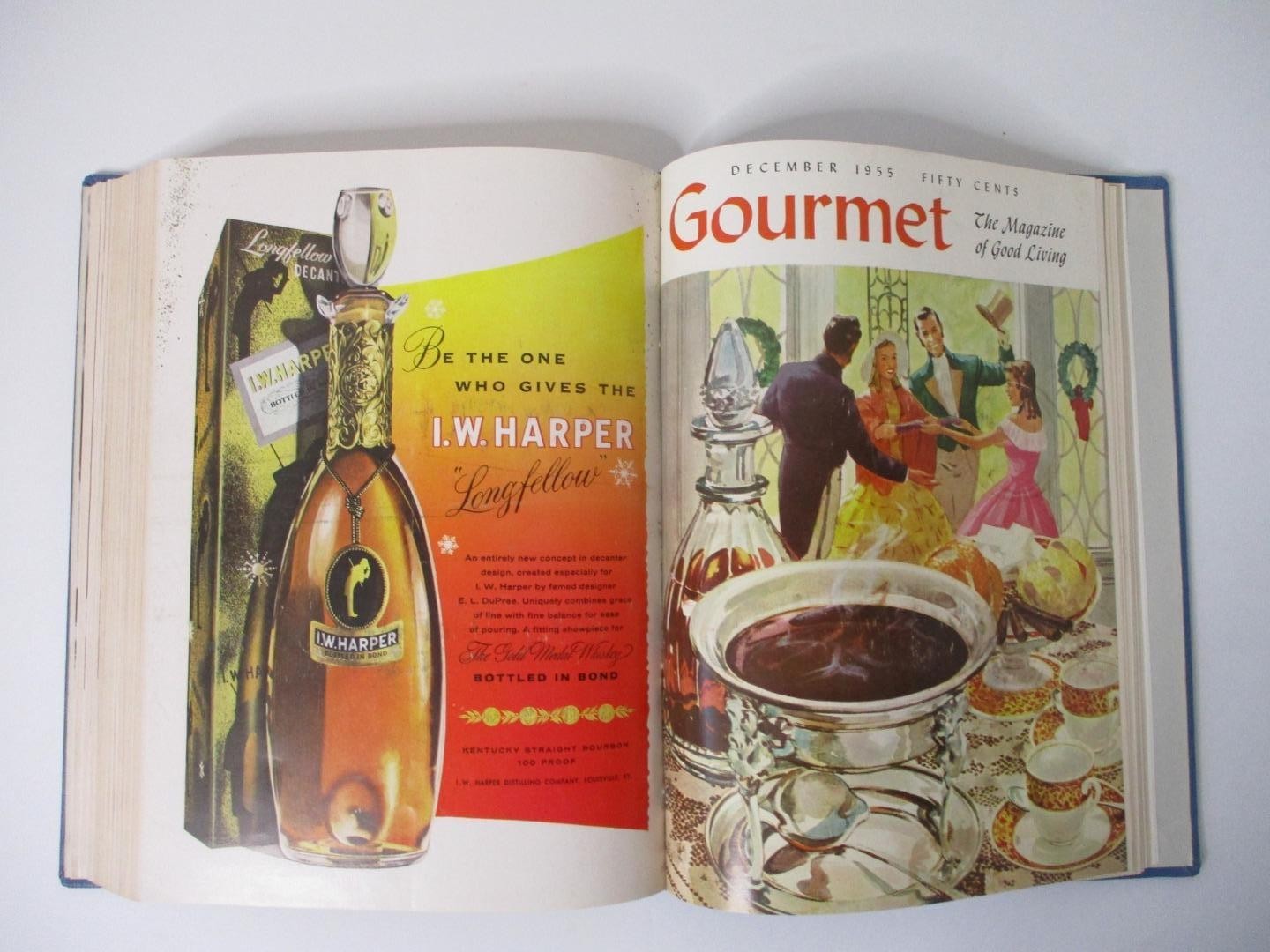 GOURMET, The Magazine of Good Living; Vol. 15 – 1955 – 12 Issues in a Hardcover