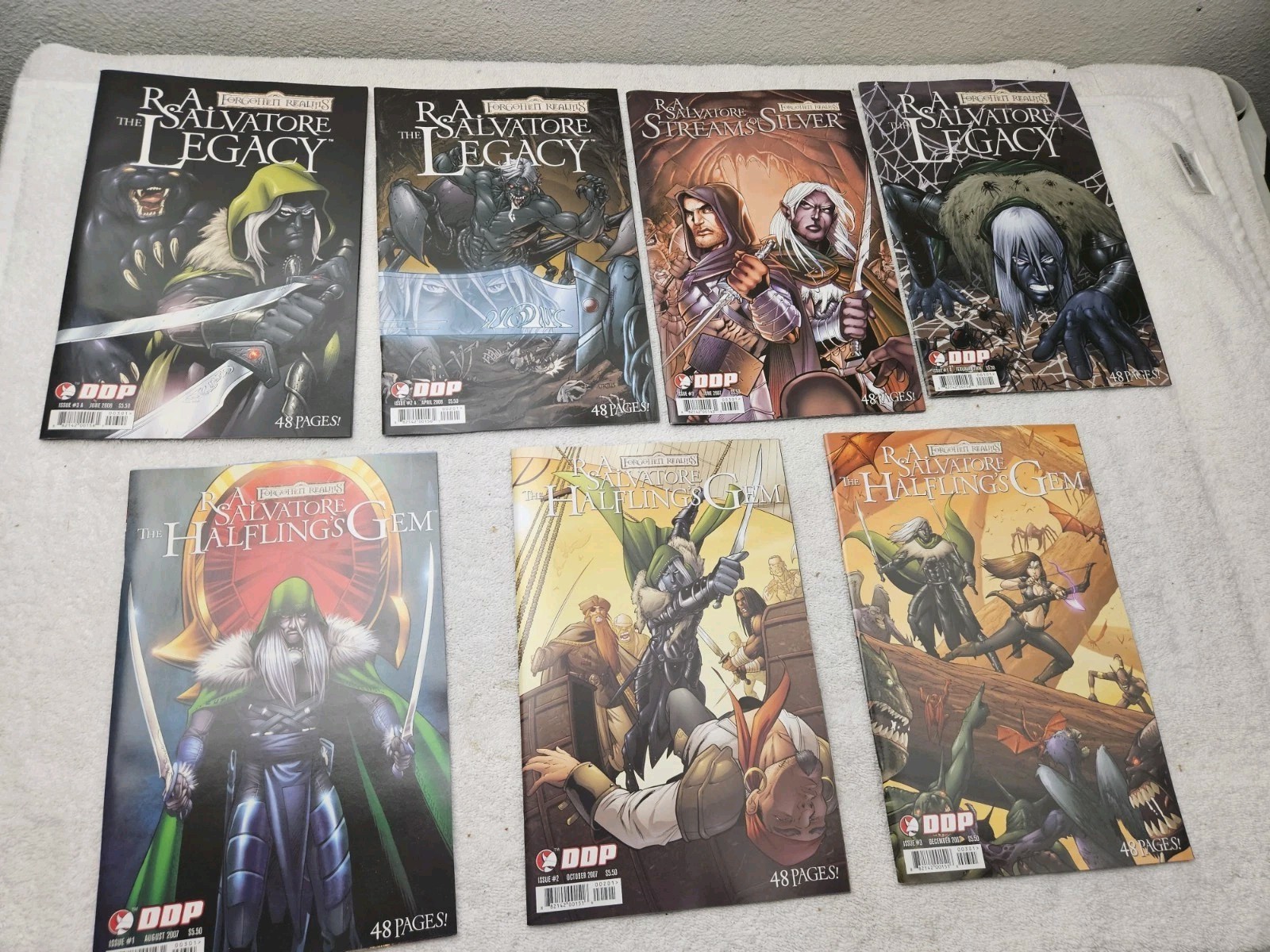 D&D FORGOTTEN REALMS R.A. SALVATORE&rsquo;S LOT OF 7 LEGACY, HALFLINGS GEM, STREAM