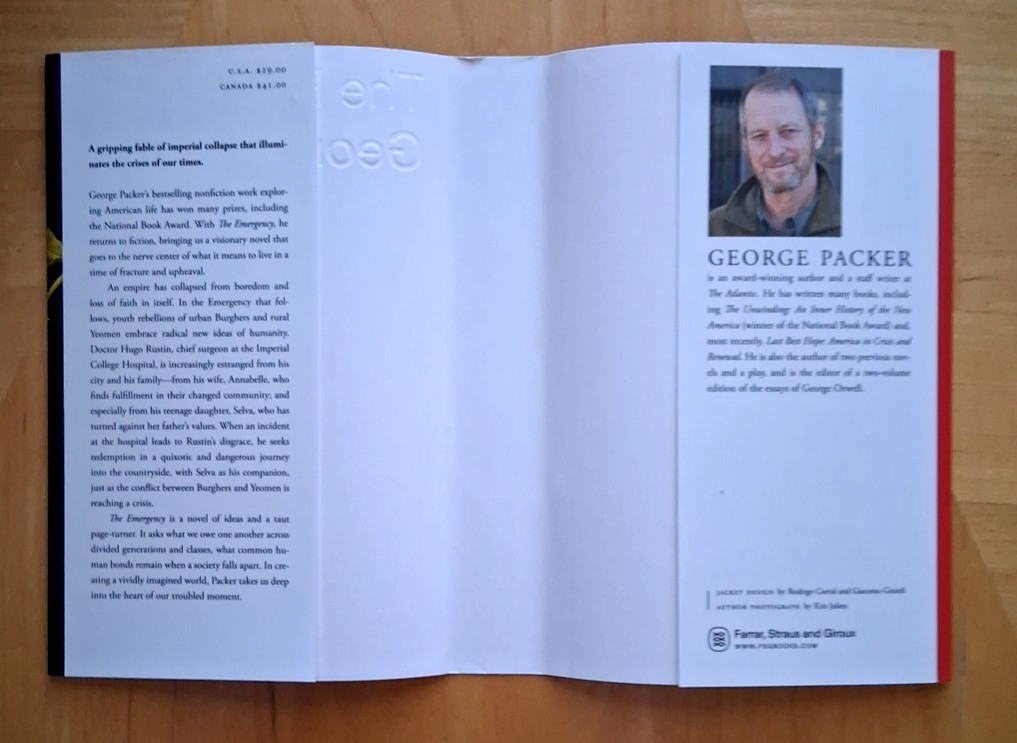 « The Emergency » by George Packer (2025 1st Edition HC & DJ )