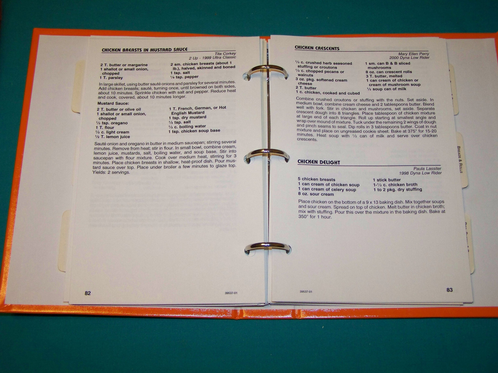 Ladies of Harley Raleigh HOG Cookbook Food, Friends and Motorcycles 2001 Photos