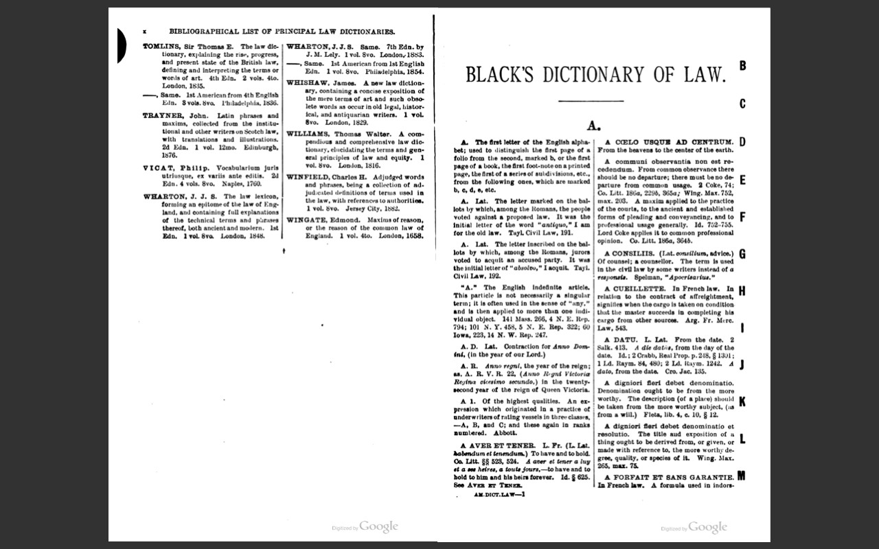 BLACK&rsquo;S LAW DICTIONARY, 1st Edition 1891 and 2nd Edition 1910 Law Book on CD-ROM