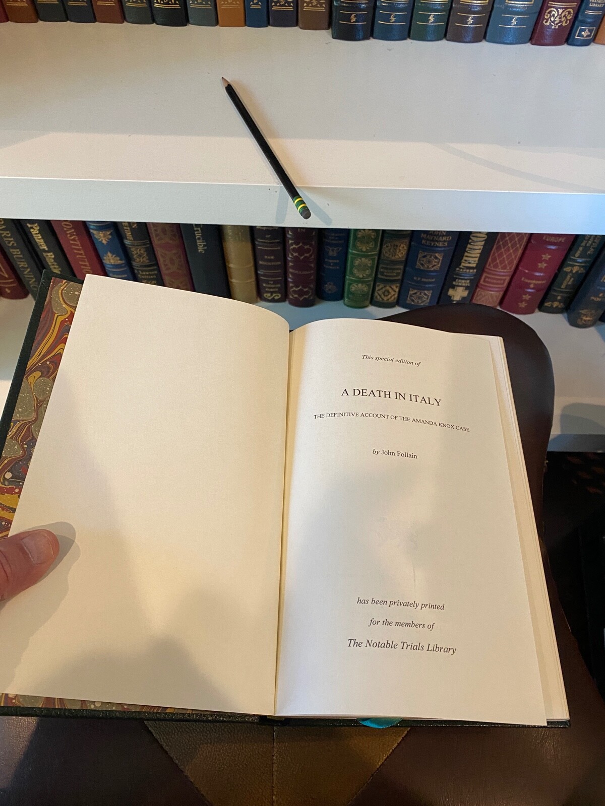 A Death In Italy ~ John Fallain ~ The Notable Trials Library ~ Leather ~
