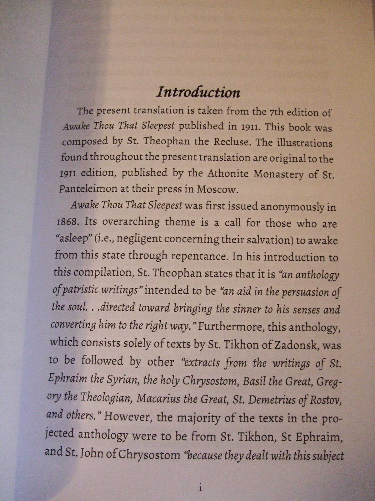 Awake Thou That Sleepest St Theophan the Recluse Orthodox, Newly Translated SALE
