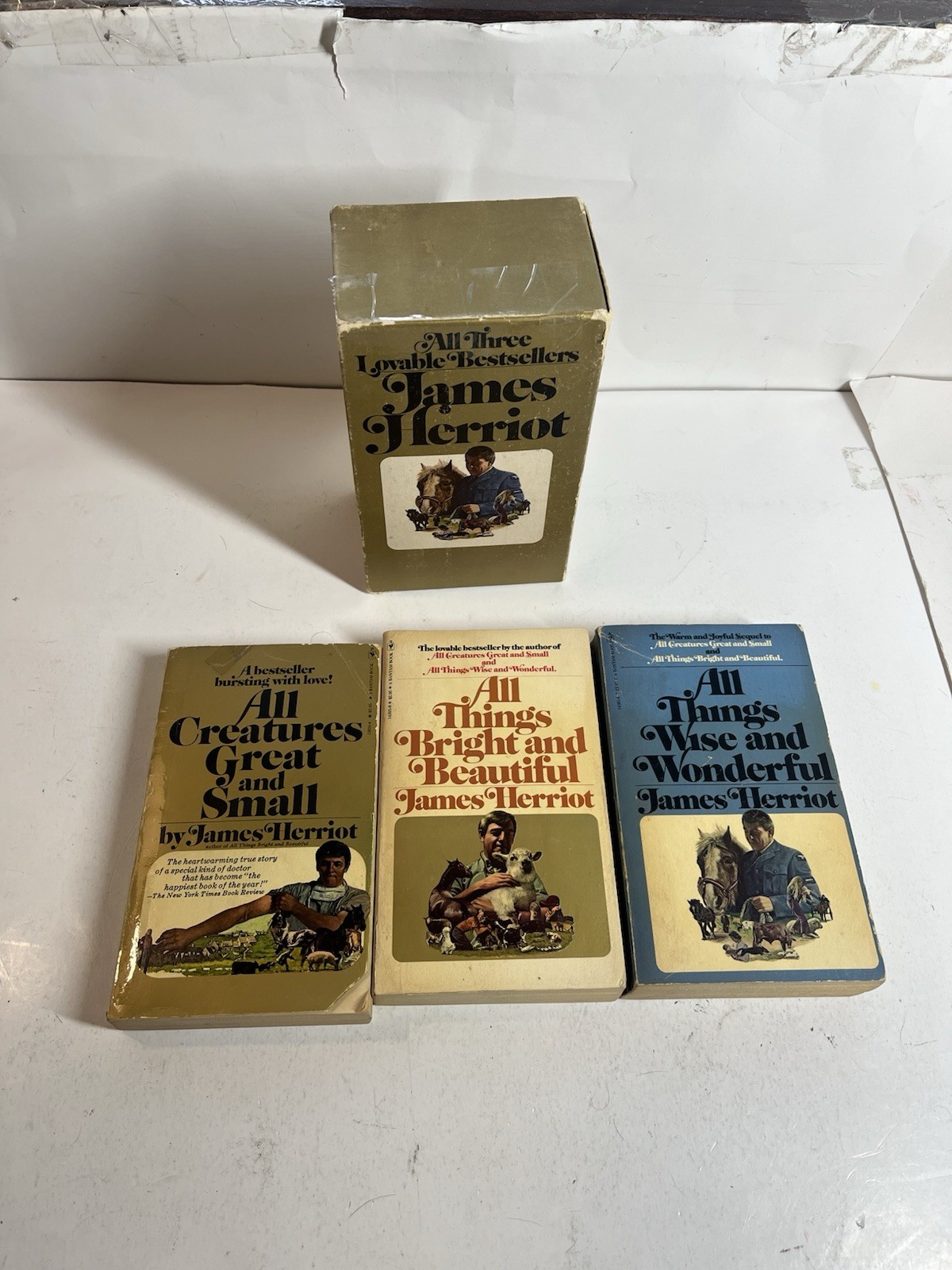 James Herriot All Three Lovable Bestseller Paperback Books Box Set 1980 READ