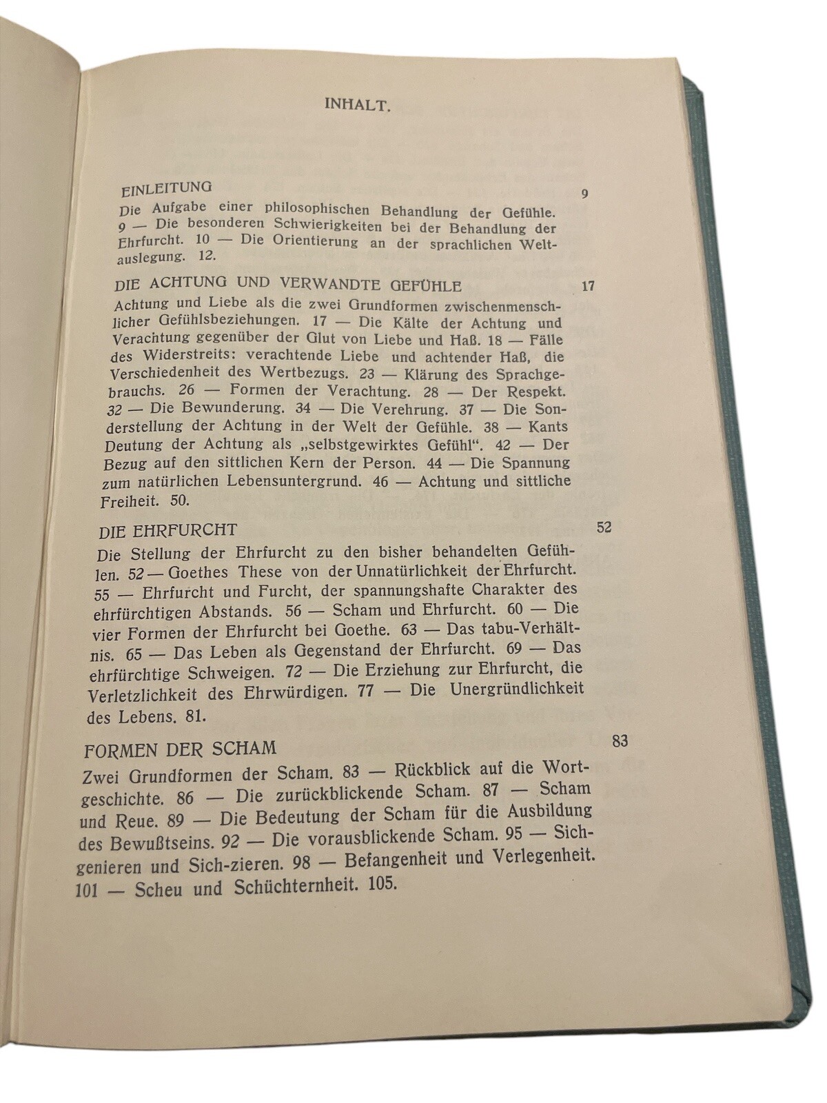 Otto Friedrich Bollnow Die Ehrfurcht 1958 Hardcover Vittorio Klostermann Pub.