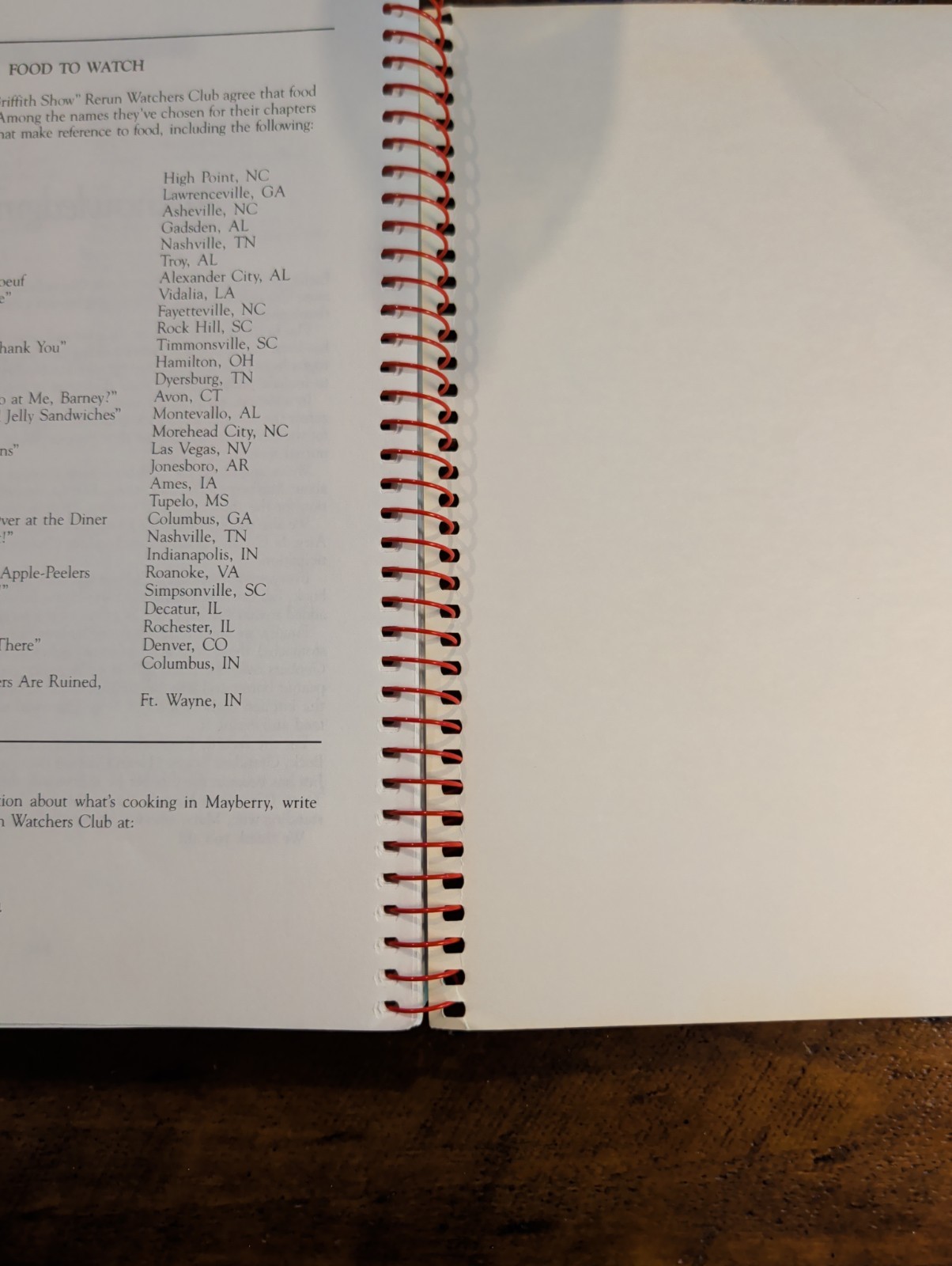 Aunt Bee&rsquo;s Mayberry Cookbook – Spiral-bound By Ken Beck and Jim Clark