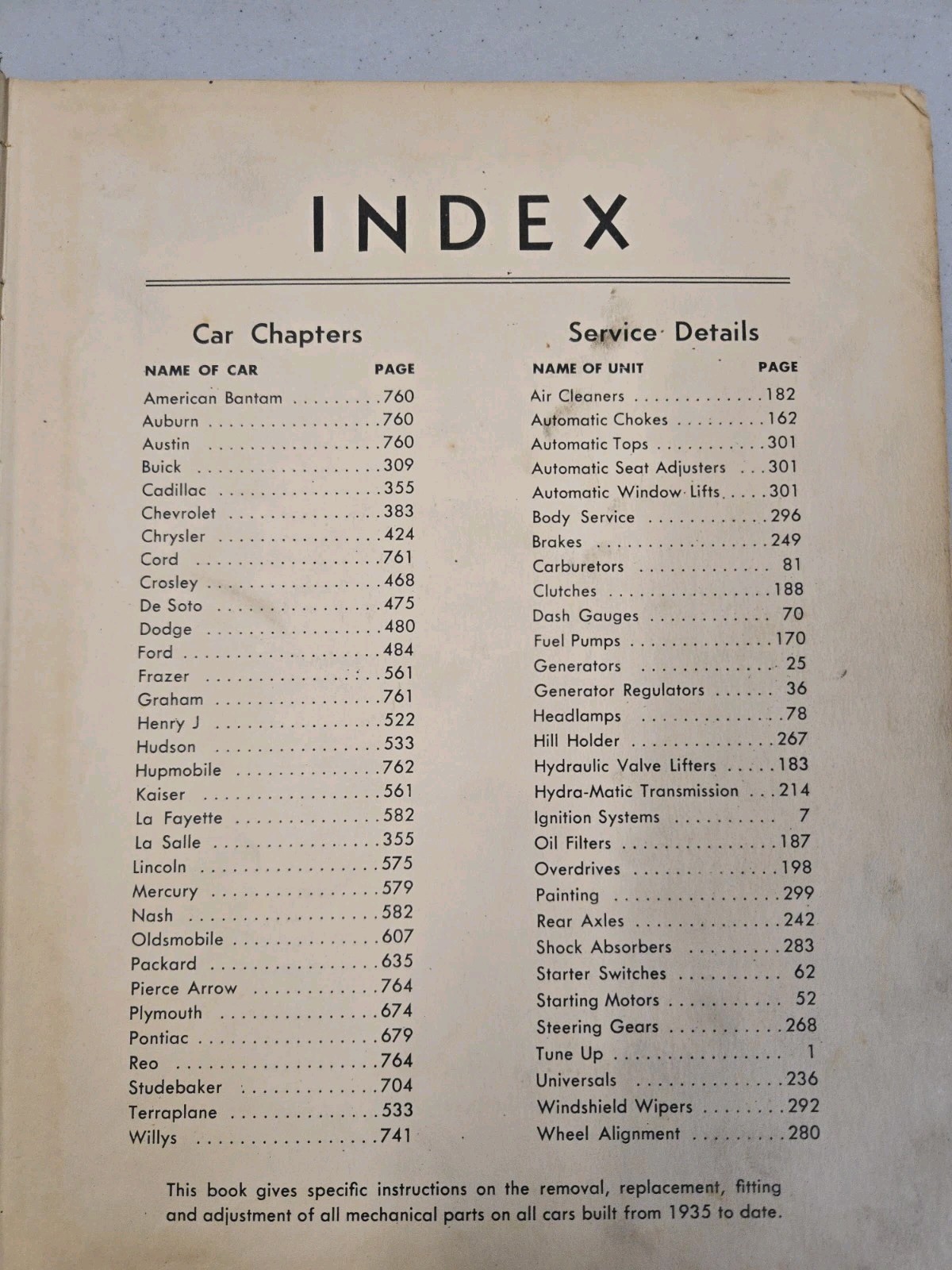Motor&rsquo;s Auto Repair Manual 1935-1951 Models 14th Edition