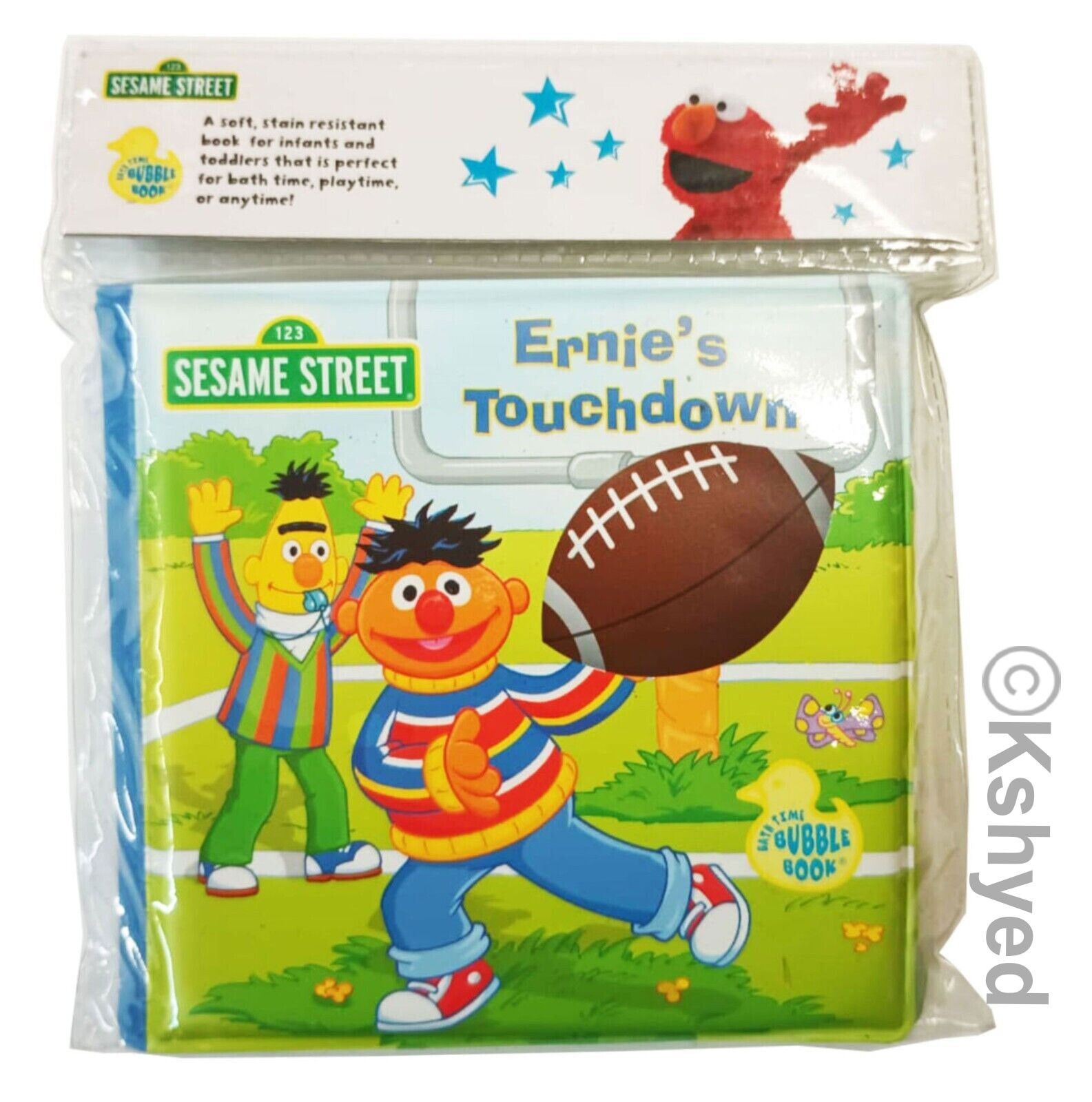 Sesame Street Ernie&rsquo;s Touchdown Bubble Book (1 Pack) – Great For Bath Time – New