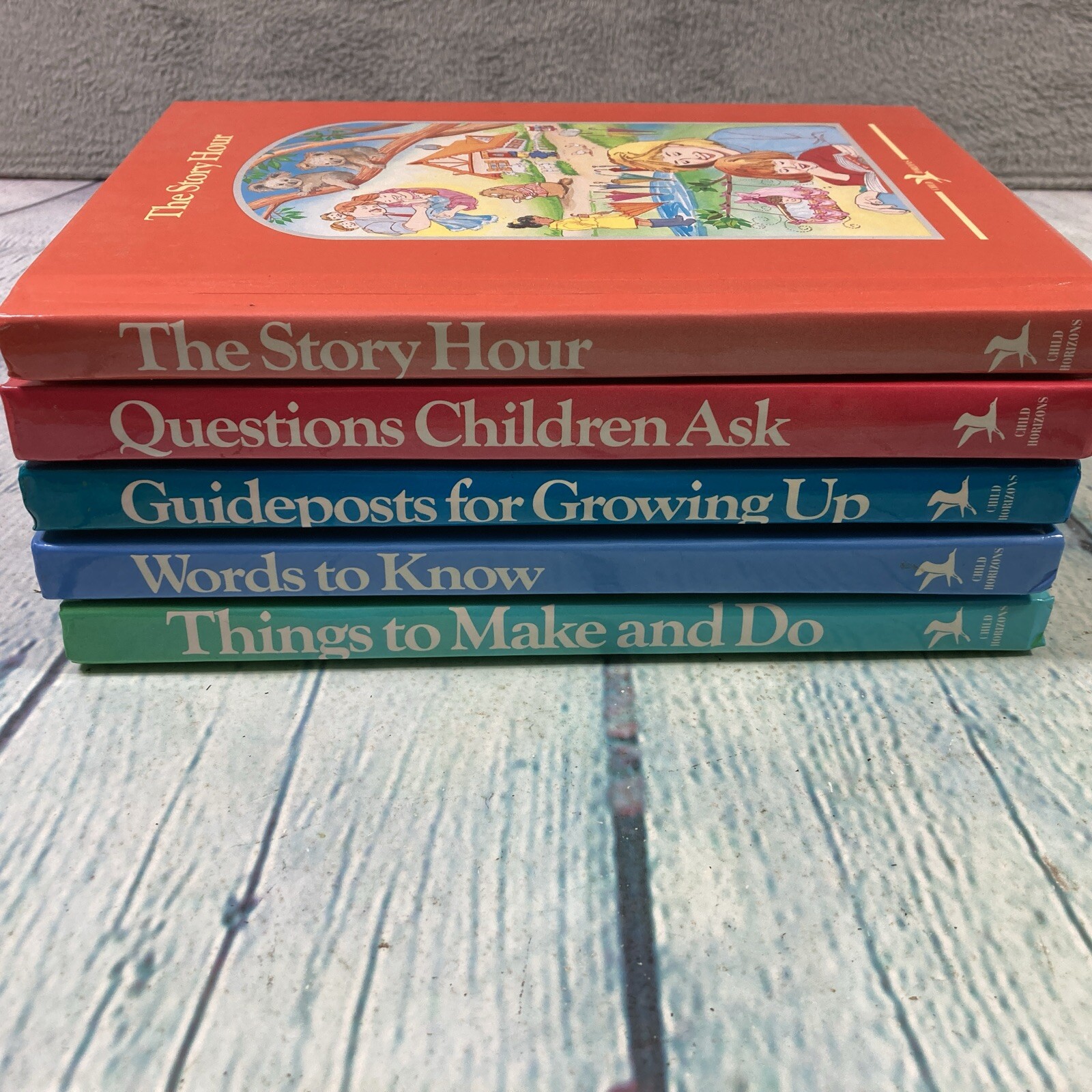 1993 Child Horizons Children Books Lot of 5 Hardback Homeschooling Education