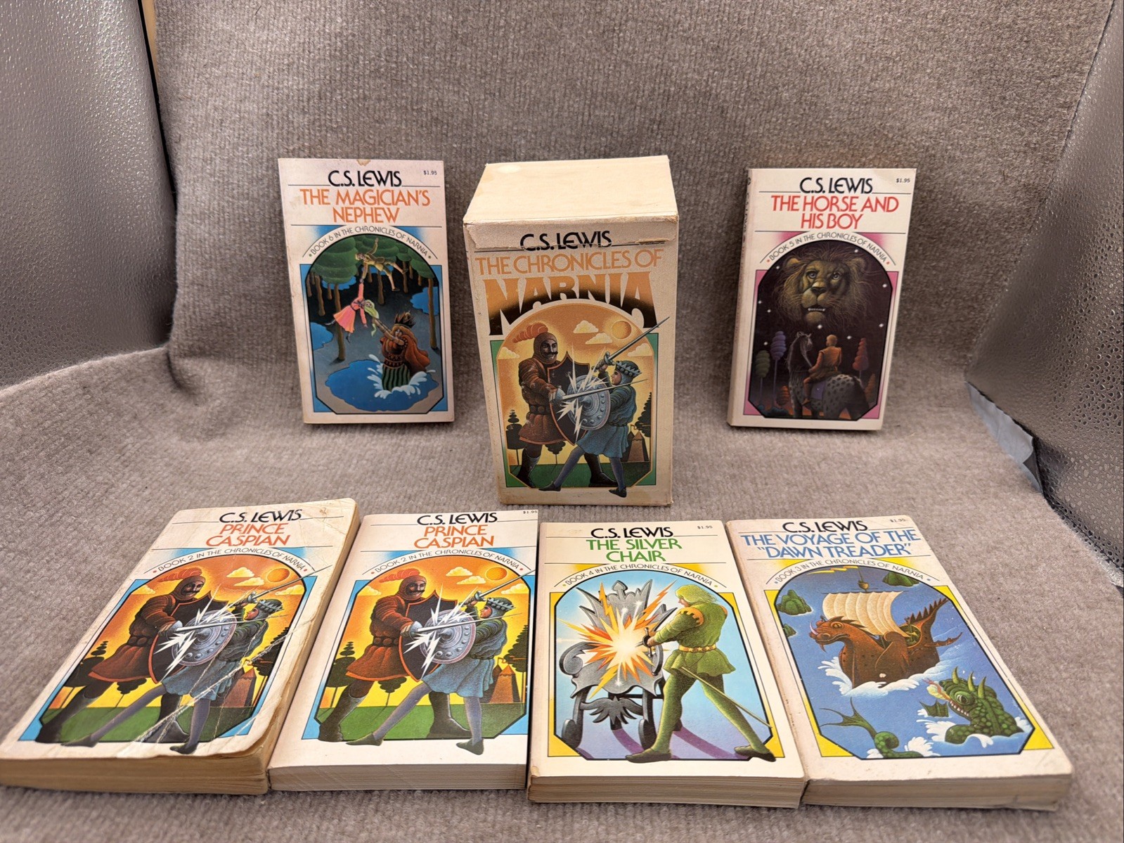 Vtg 1970&rsquo;s The Chronicles of Narnia 6 Book Box Set C.S. Lewis Collier/Macmillian