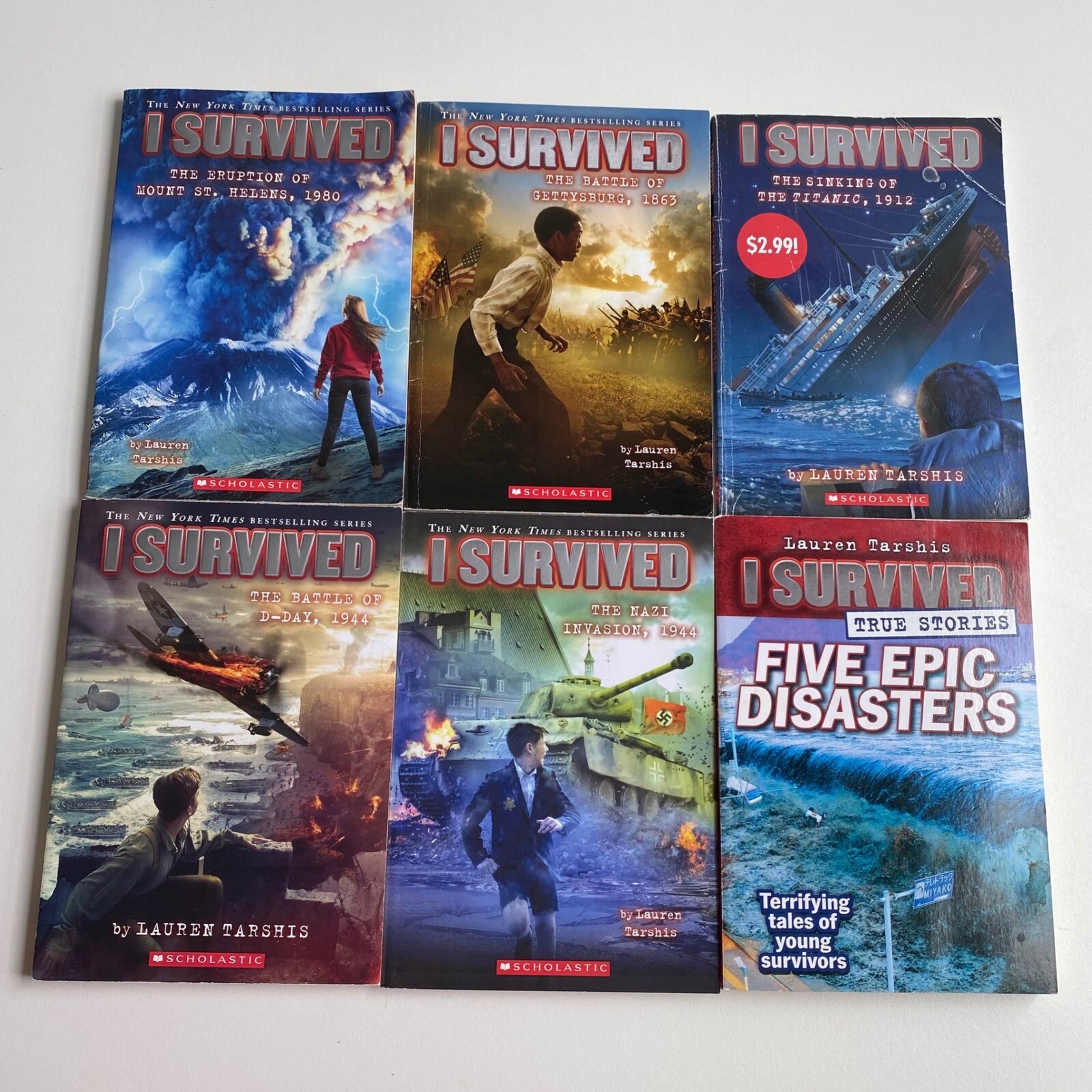 NY Times Best Selling Series  » I Survived  » By Lauren Tarshis. Lot of 6