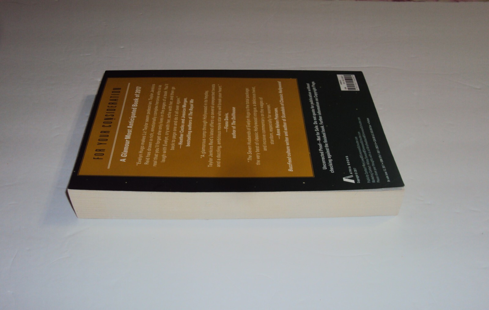 ARC The Seven Husbands of Evelyn Hugo ADVANCE READER&rsquo;S COPY Taylor Jenkins Reid