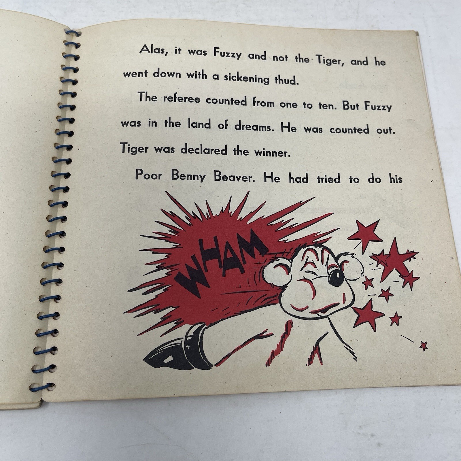 Benny Beaver and Fuzzy Bear Animated Novelty Book 1945 Complete Clean