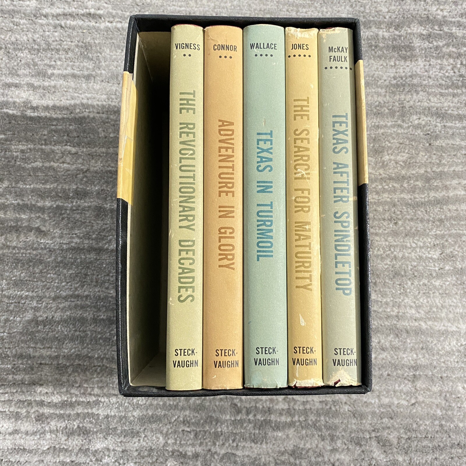 The Saga of Texas Series 1965 Steck-Vaughn Set (Missing 1 Volume) Signed Texana
