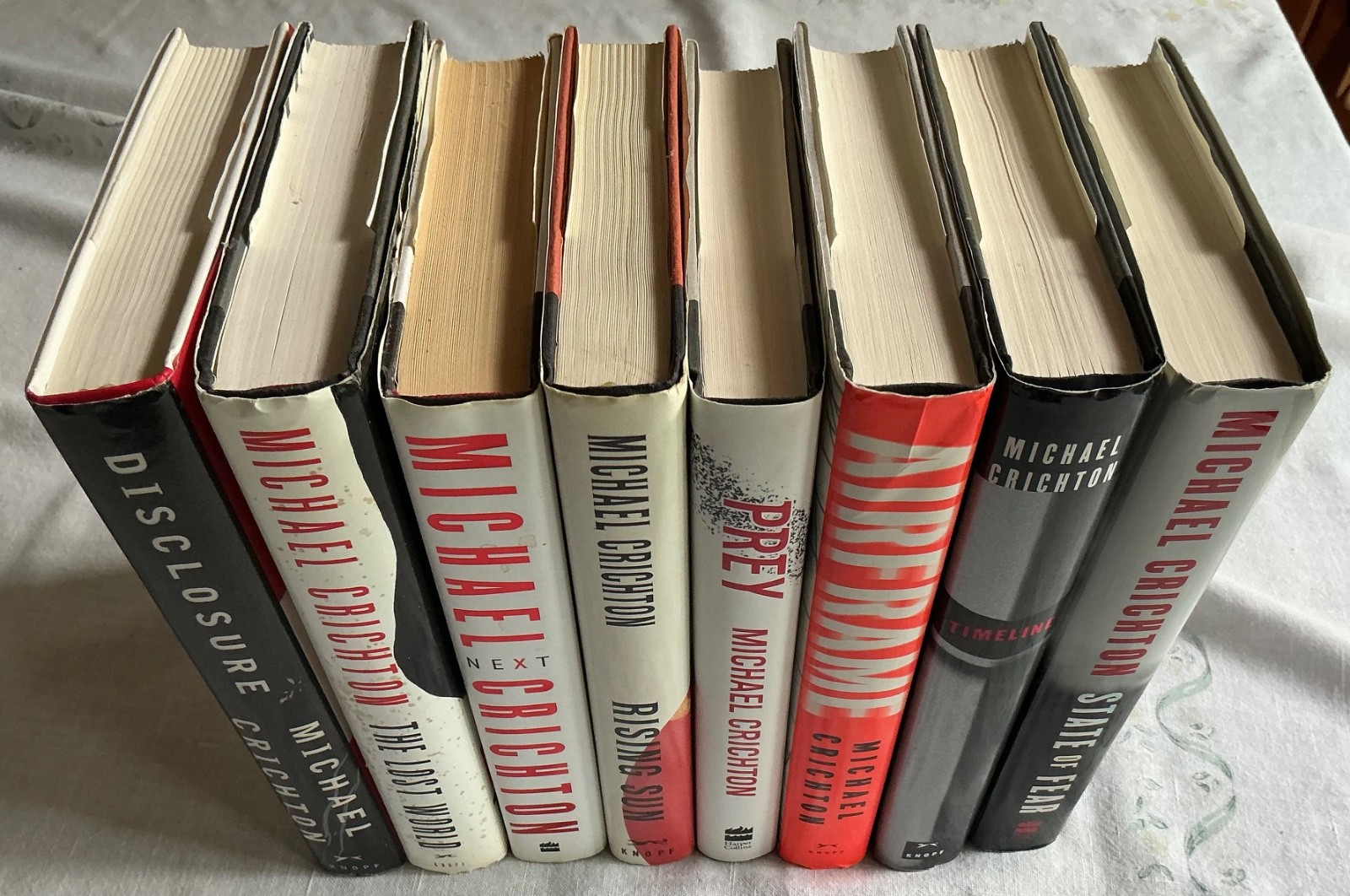 20% Price Drop! Lot of 8 Collection Michael Crichton HC/DJ Hardcover 1st Edition