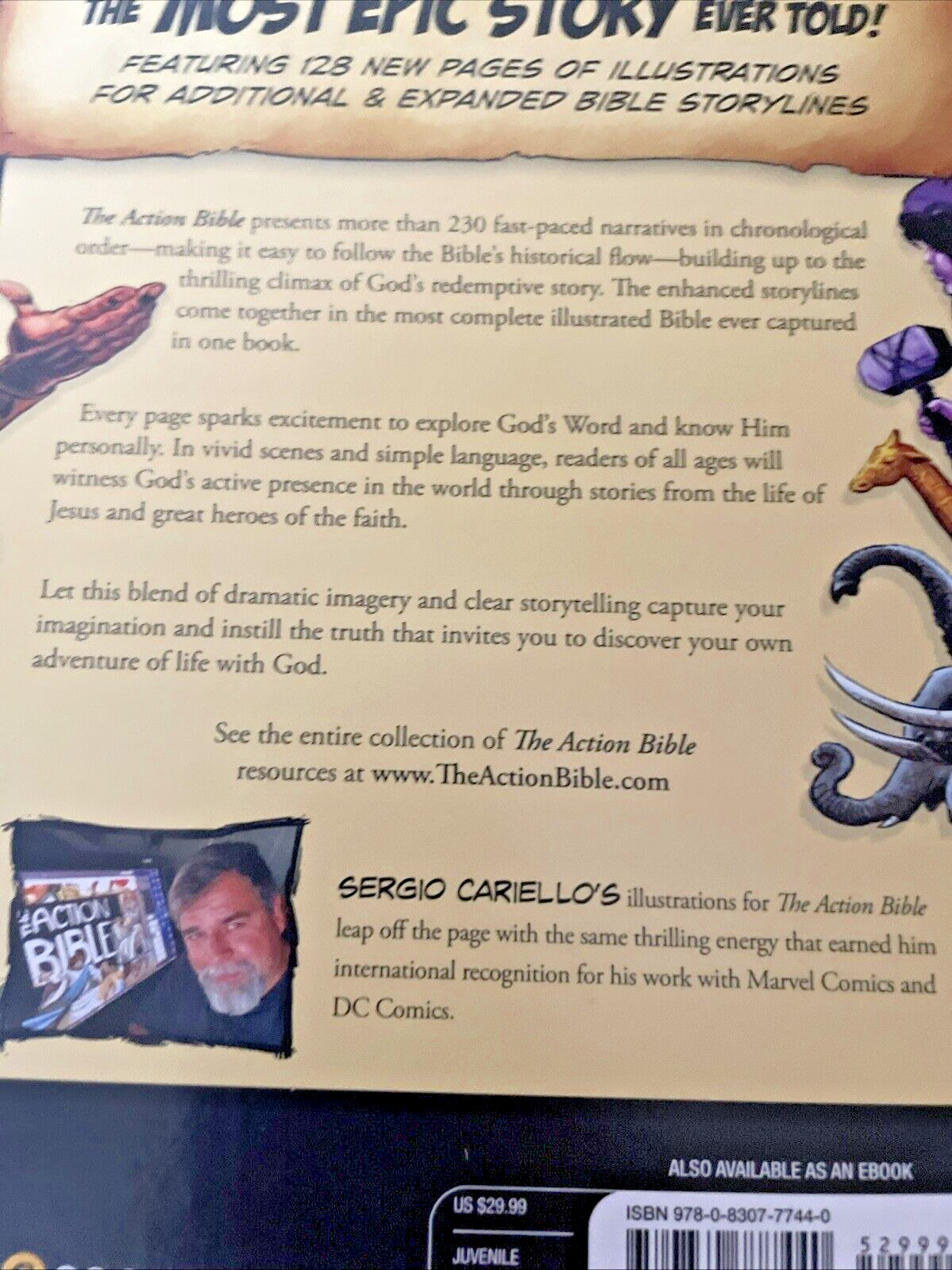 The Action Bible: God&rsquo;s Redemptive Story Sergio Cariello 2020 Book Comic 1st ed.
