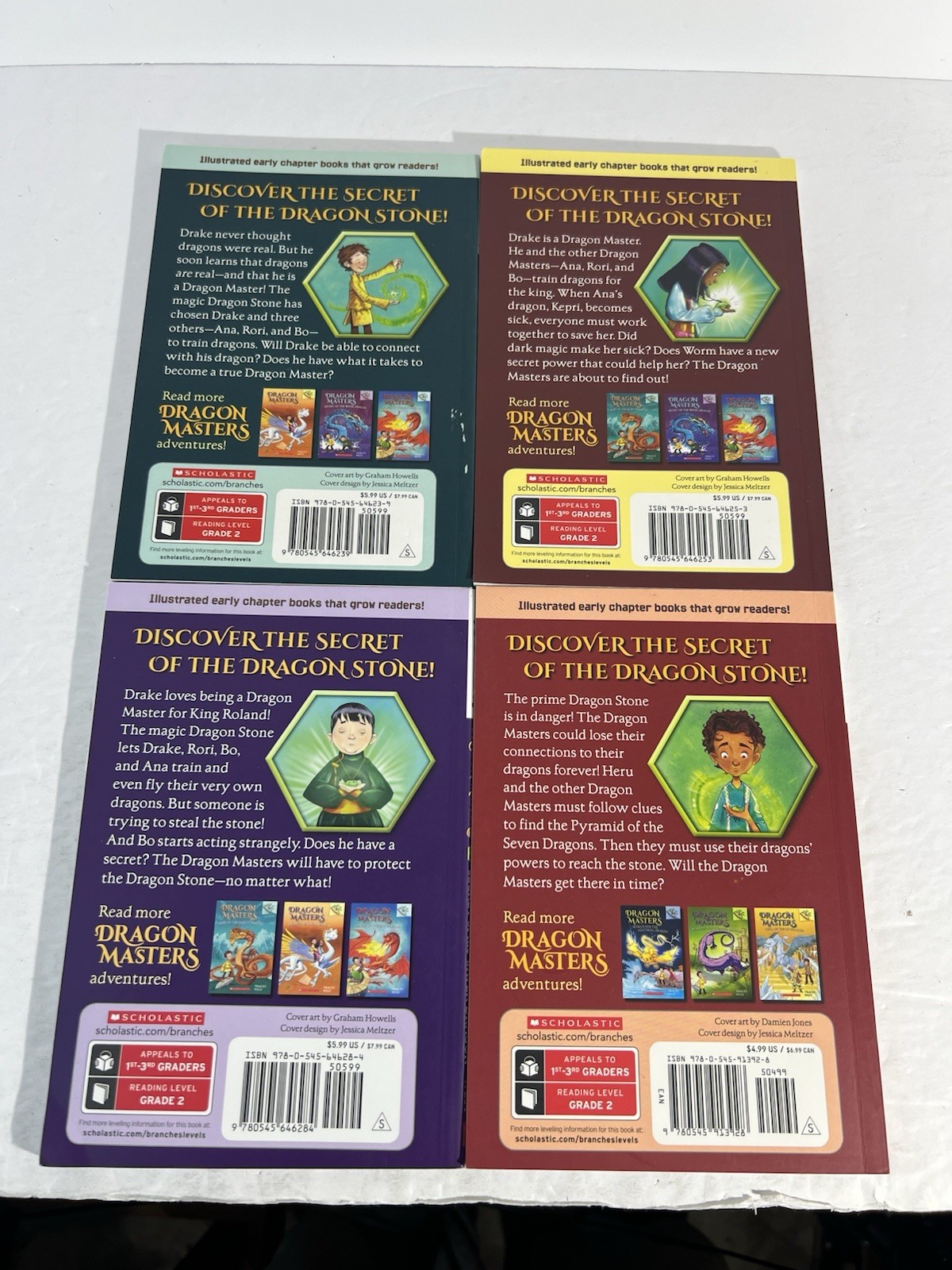 LOT OF 4 BRANCHES BOOKS DRAGON MASTERS 1-3 & 6 Tracy West Paperback