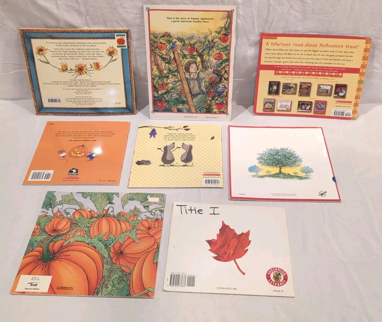 8 Children&rsquo;s Picture Books Fall, Autumn, Pumpkins, Johnny Appleseed, Classroom +