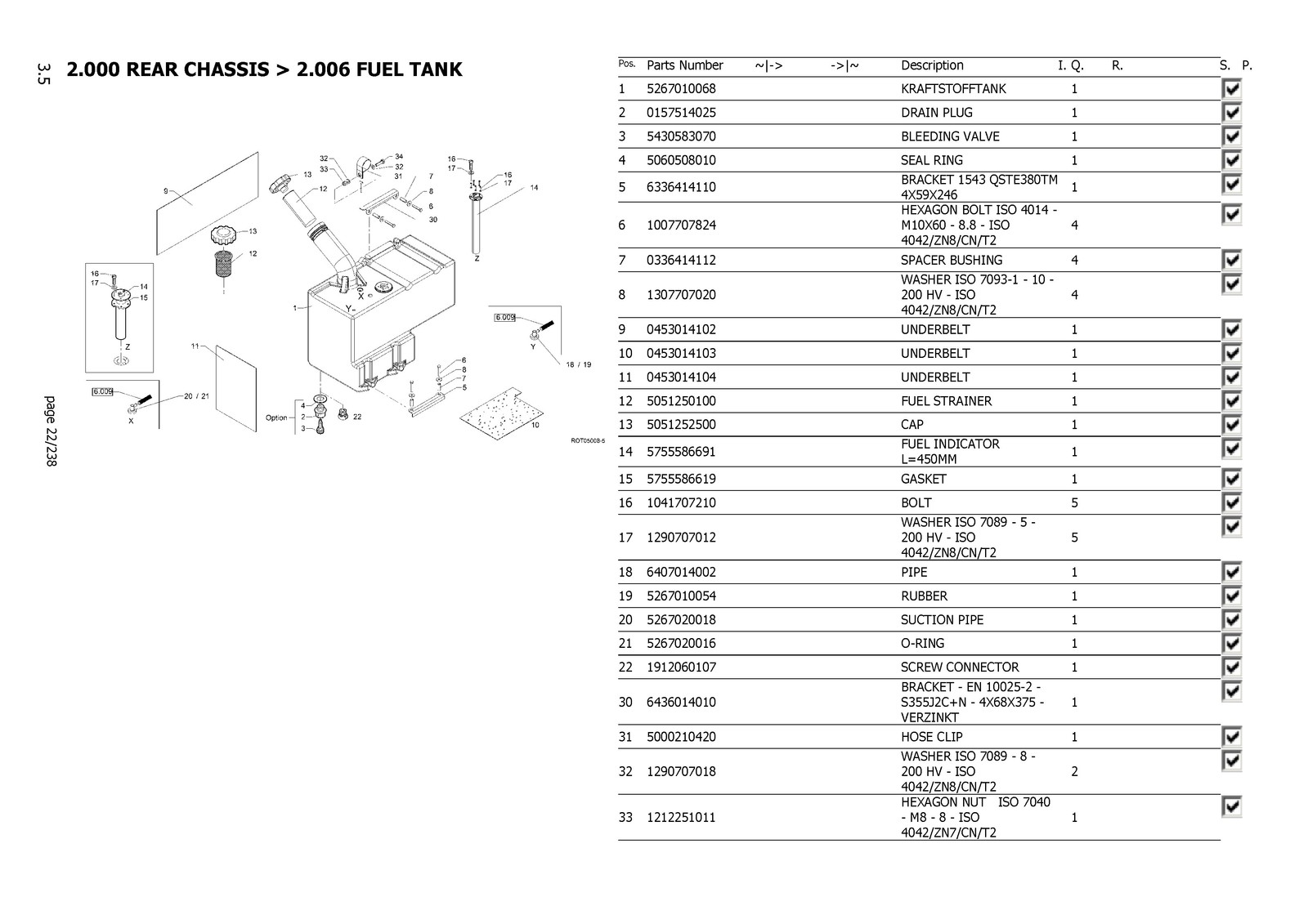 YANMAR V100 Wheel Loader Parts Catalog Manual SN YCG0V10000500103 Up – BINDER