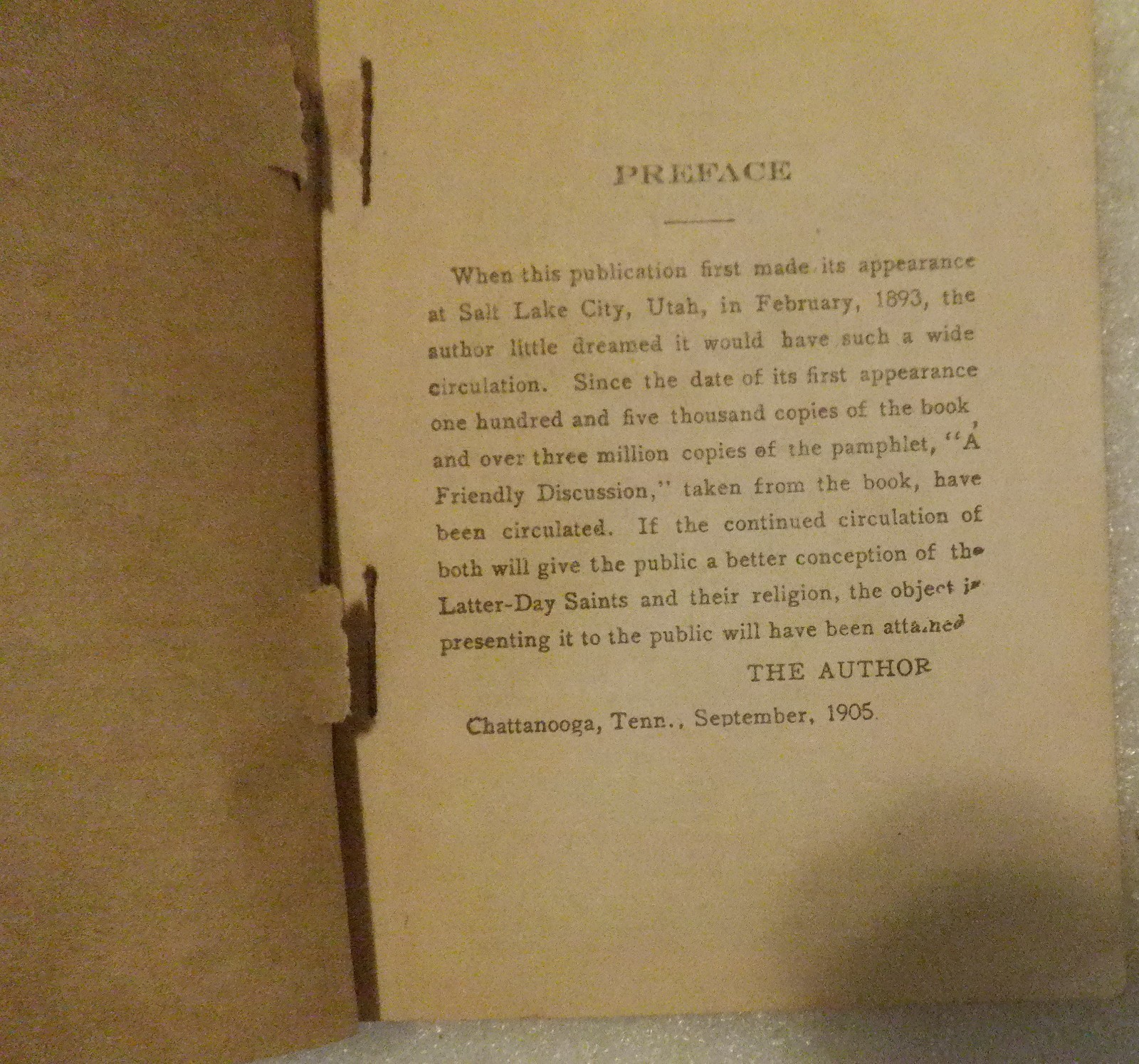 Mr. Durant of Salt Lake City: « That Mormon »./ FAIR 1905 Softcover. 221 pages.