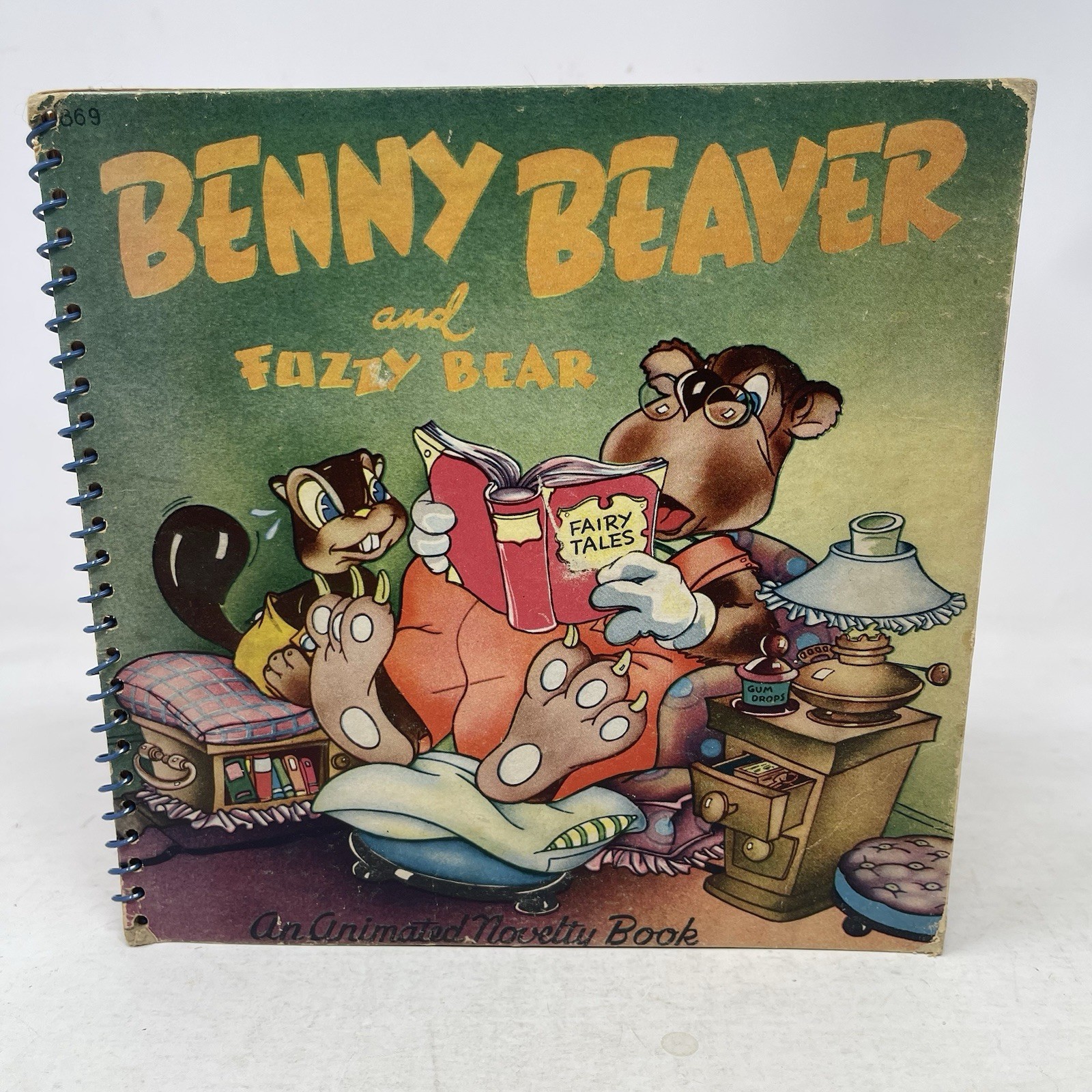 Benny Beaver and Fuzzy Bear Animated Novelty Book 1945 Complete Clean