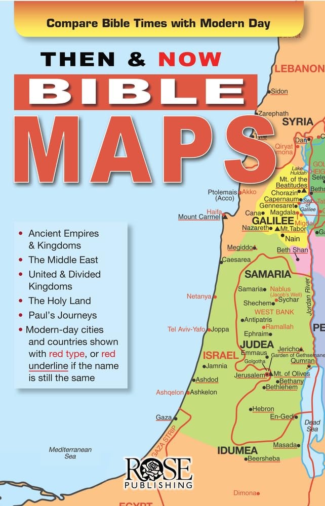 Then and Now Bible Maps – Fold out Pamphlet