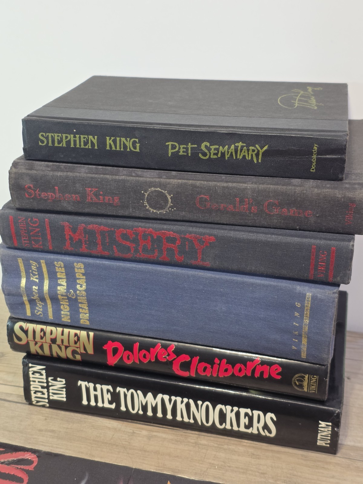 Stephen King 7 Book Lot Pet Sematary, Misery, Gerald&rsquo;s Game, Tommyknockers