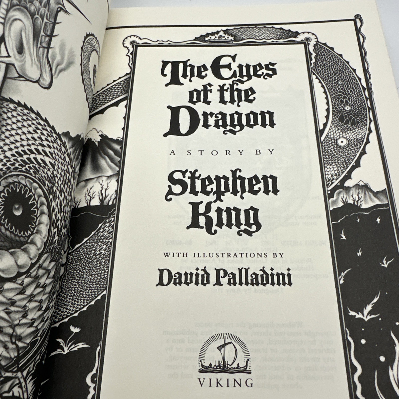 The Eyes of the Dragon by Stephen King 1987 hardback Viking Illustrated 1st Edit